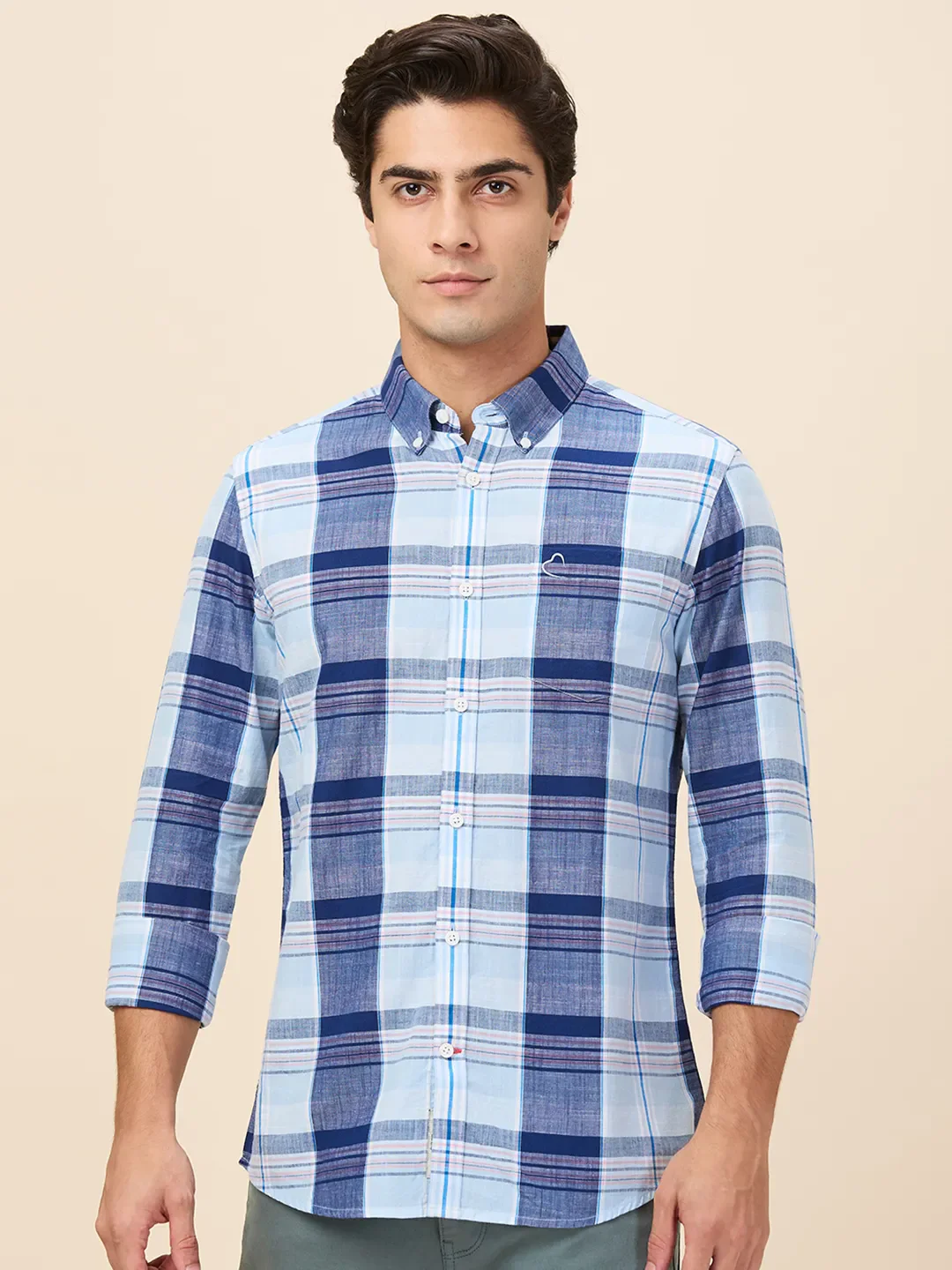 White Slim Fit Regular Collar Men's Shirt by Being Human Clothing - Image 4