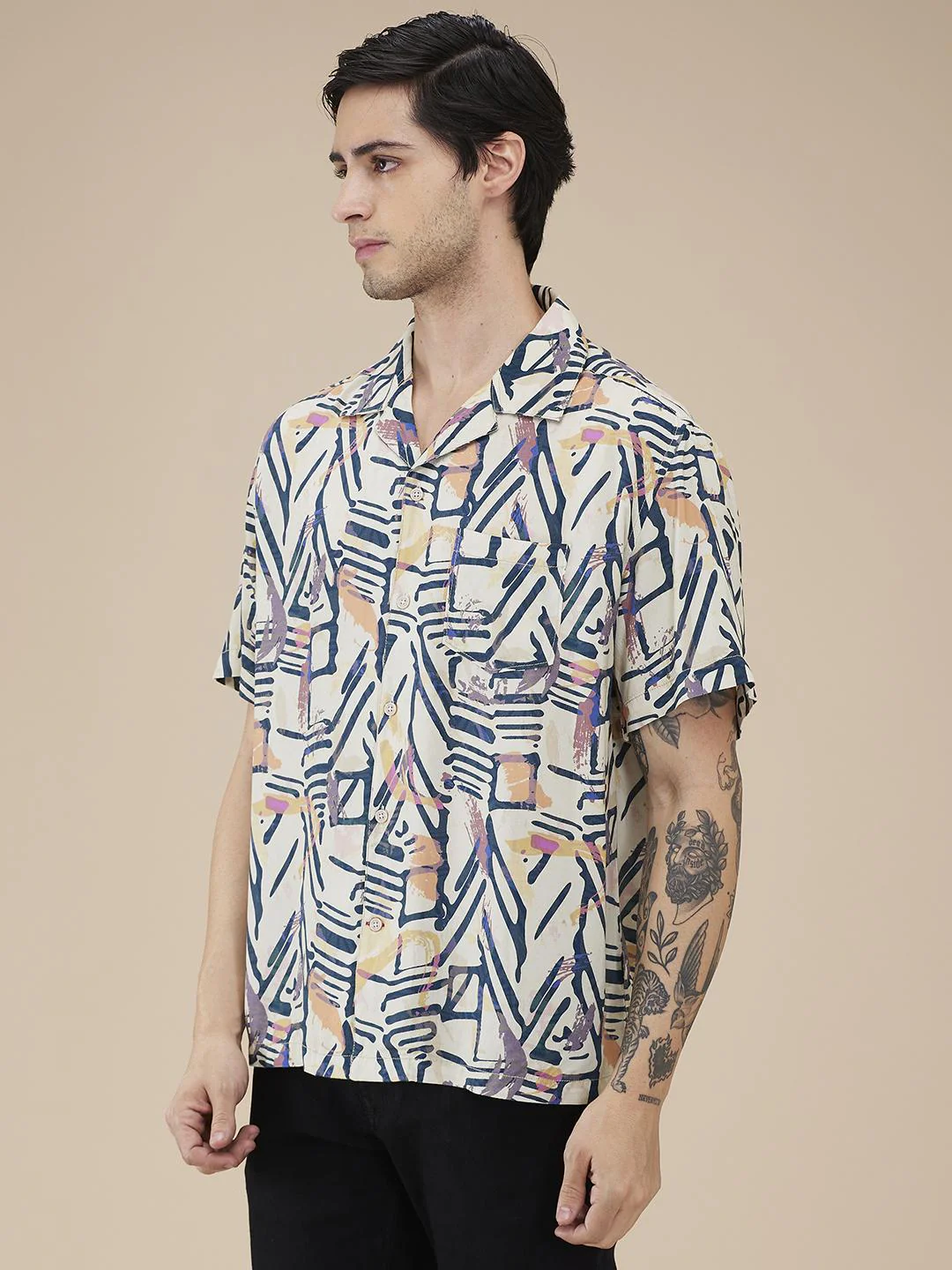 Yellow Easy Fit Regular Collar Men's Shirt by Being Human Clothing - Image 2