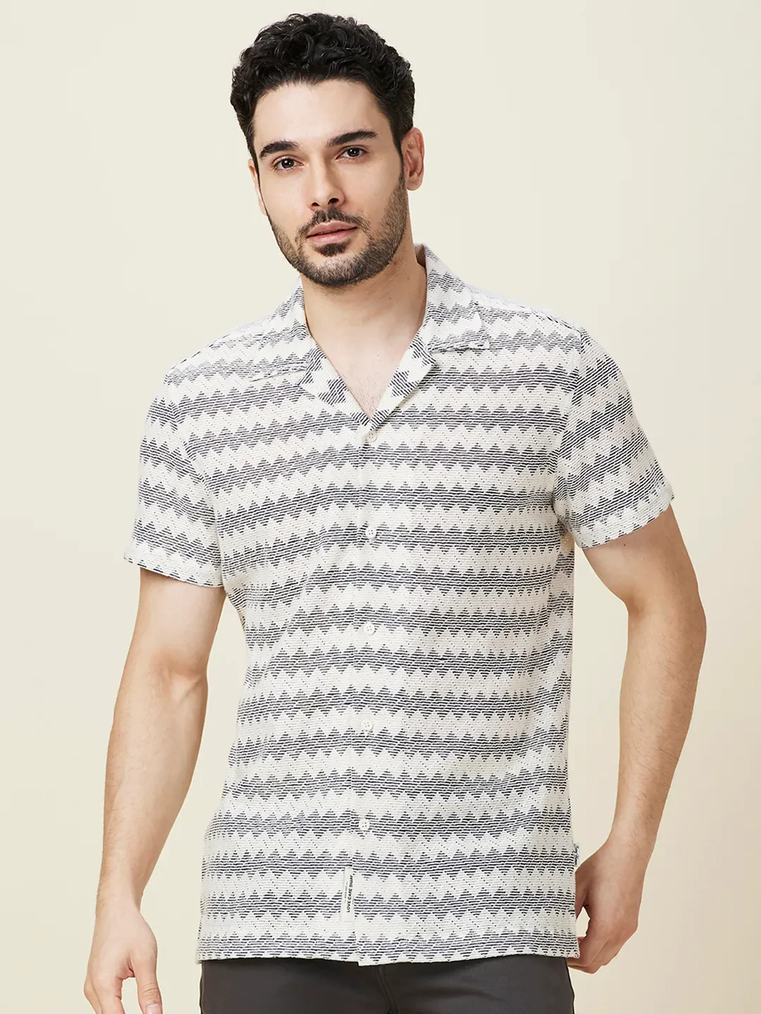 Blue Comfort Fit Regular Collar Men's Shirt by Being Human Clothing - Image 5