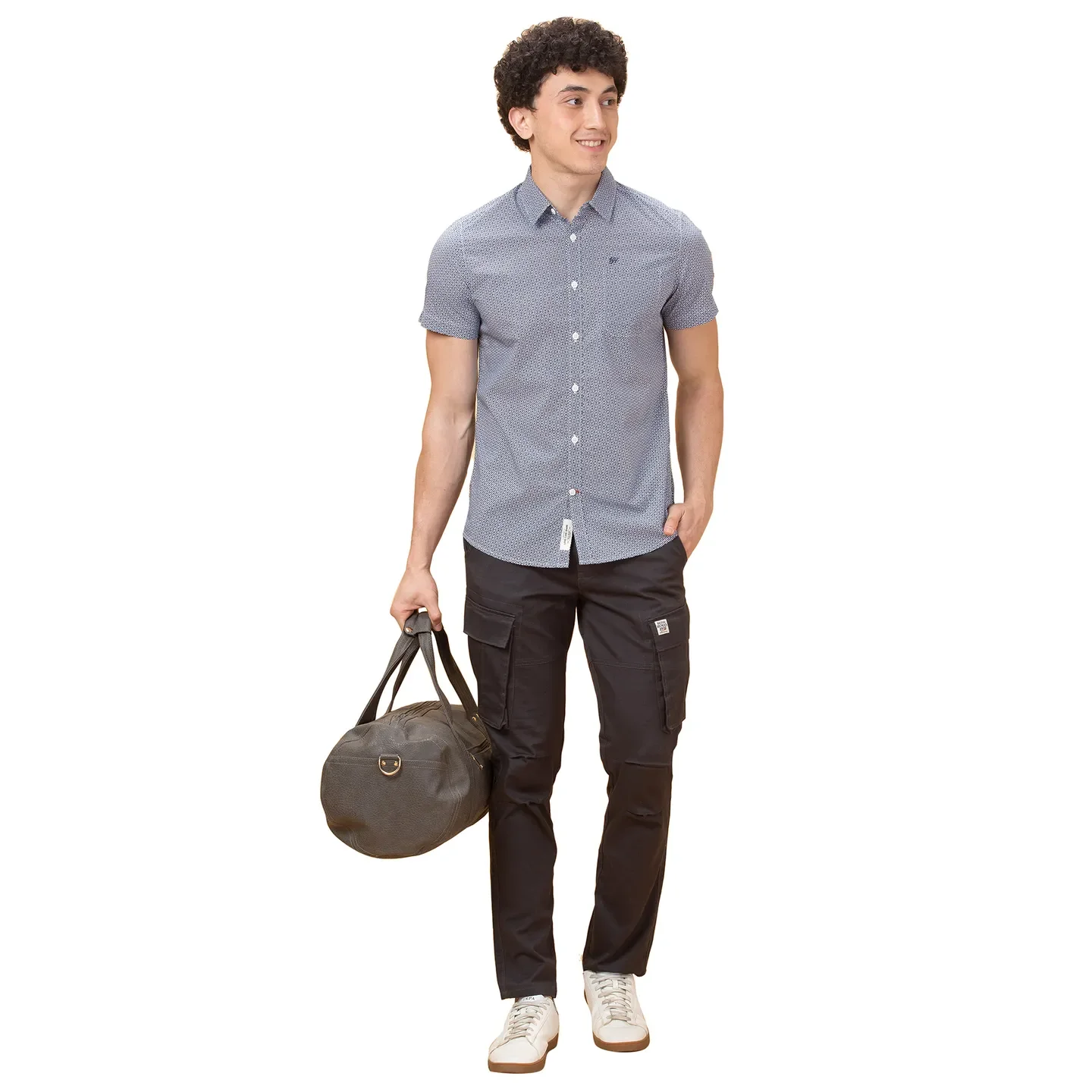 Charcoal Easy Fit Cargos for Men By Being Human Clothing - Image 6