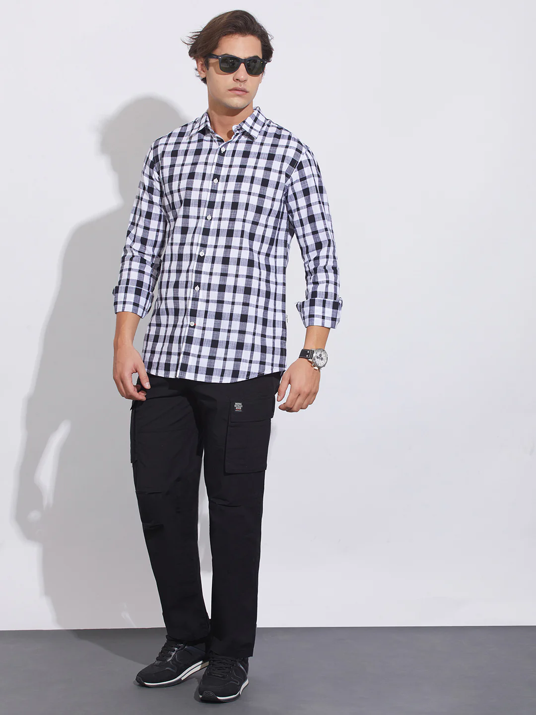 Black Slim Fit Chino For Men By Being Human Clothing - Image 4