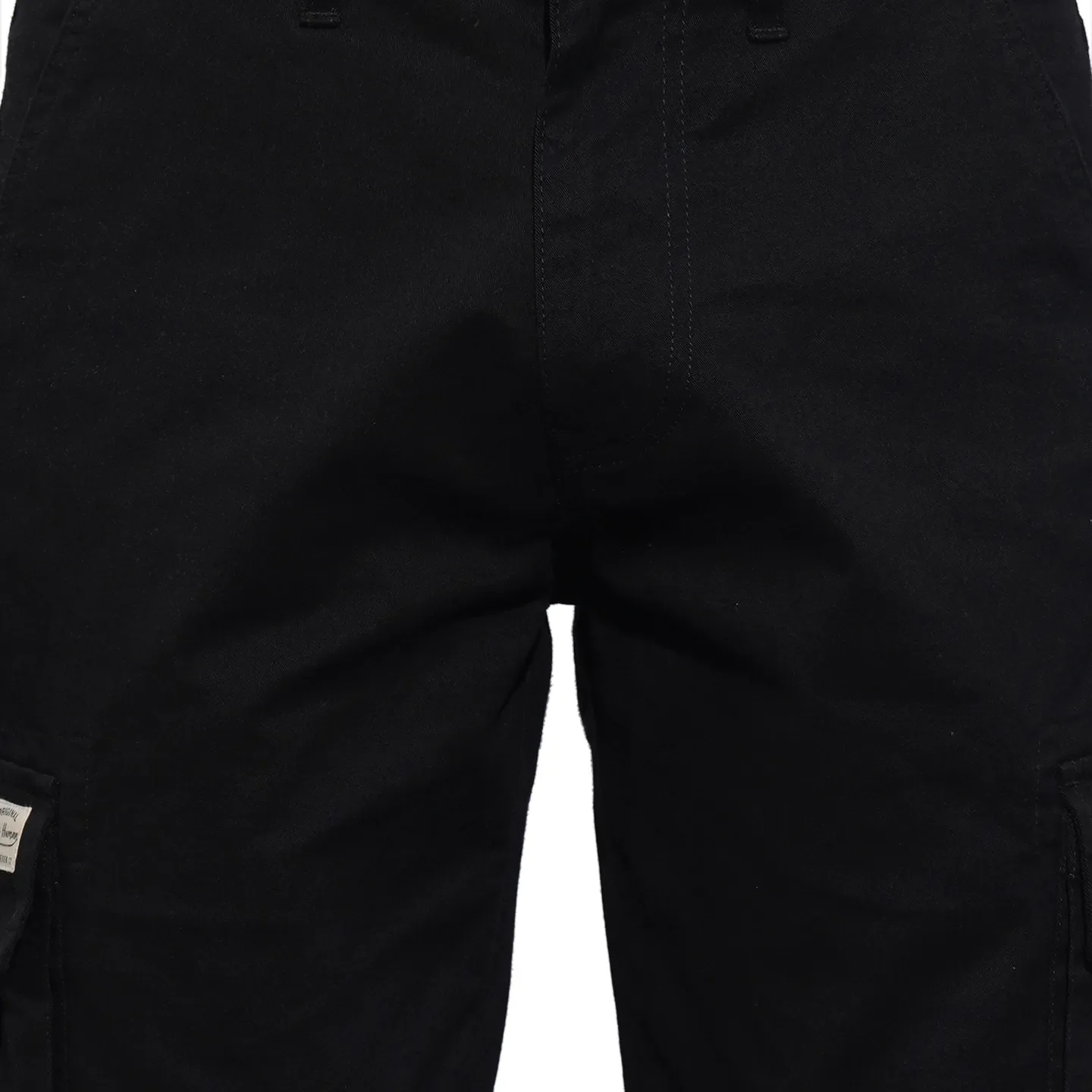 Black Slim Fit Men's Cargos by Being Human Clothing - Image 5