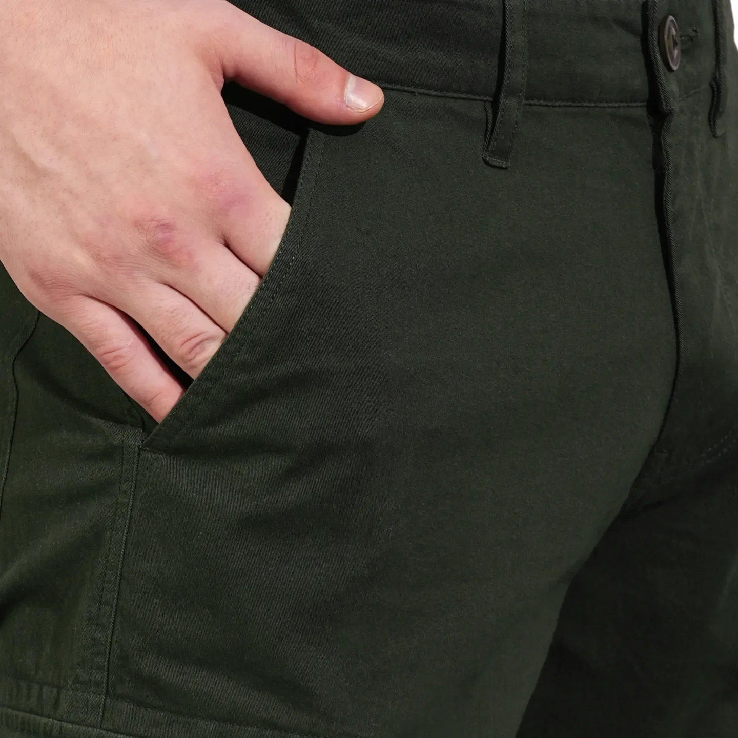 Green Slim Fit Men's Cargos by Being Human Clothing - Image 6