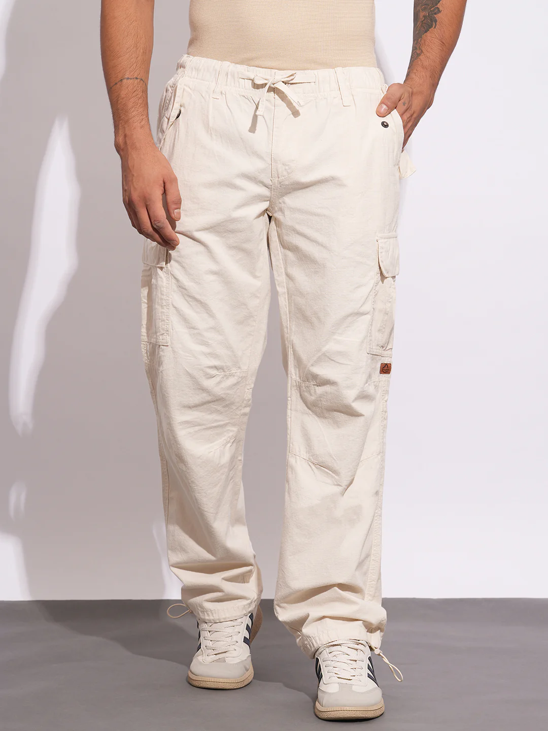 Fawn Loose Fit Cargo For Men By Being Human Clothing