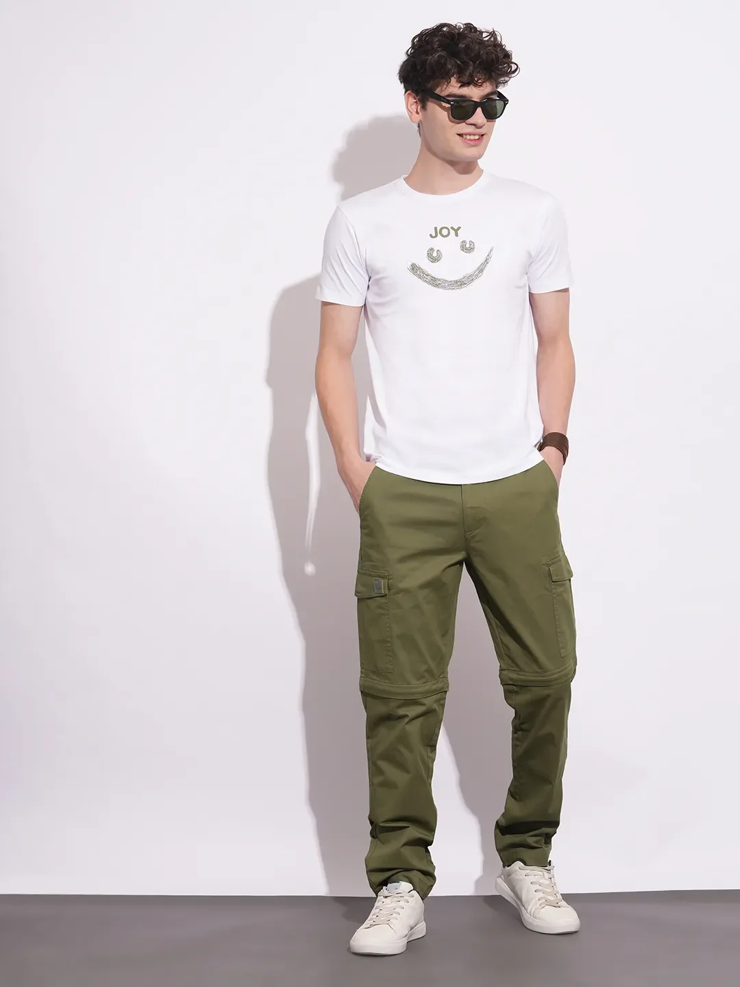 Green Easy Fit Men's Cargos by Being Human Clothing - Image 4