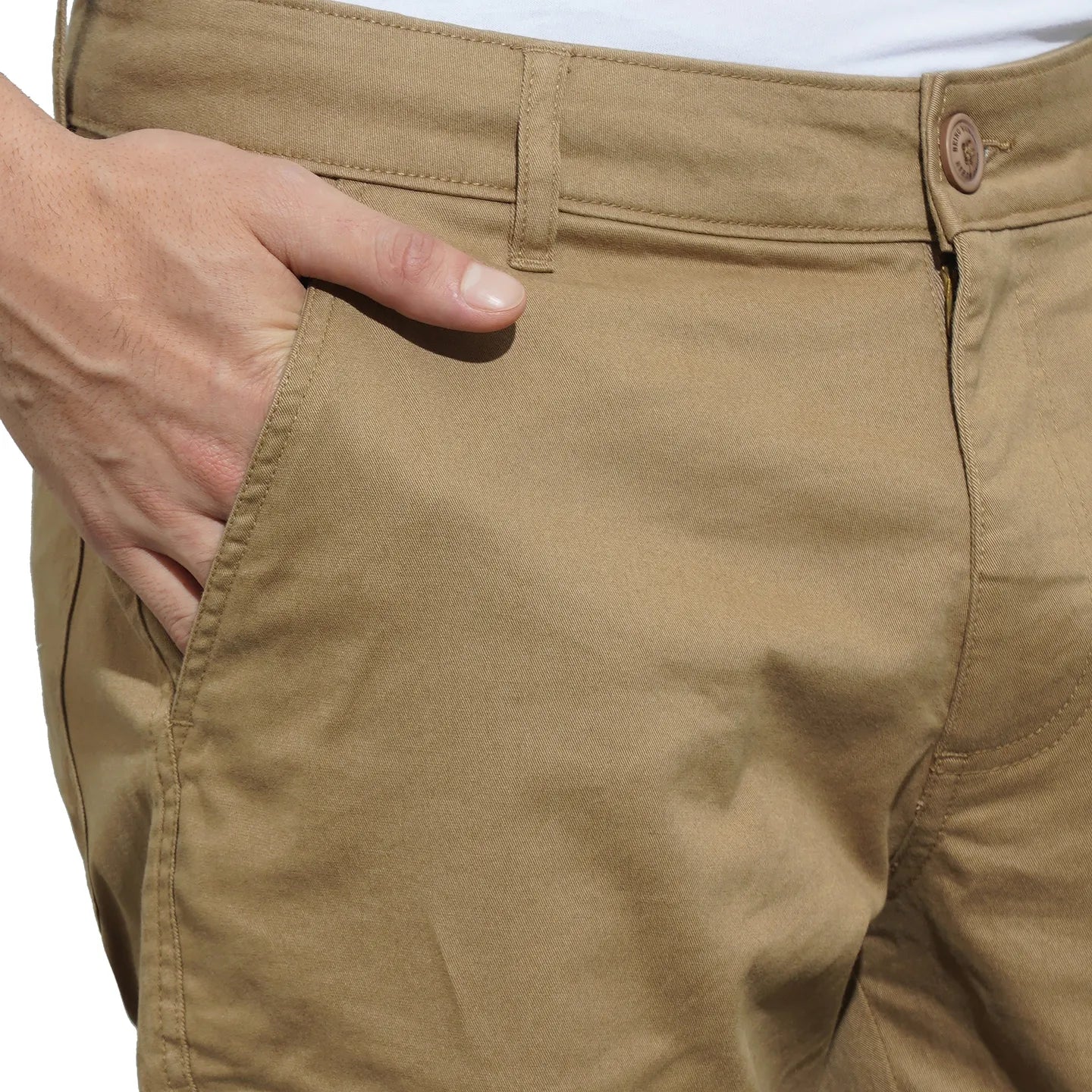 Khaki Slim Fit Men's Cargos by Being Human Clothing - Image 6