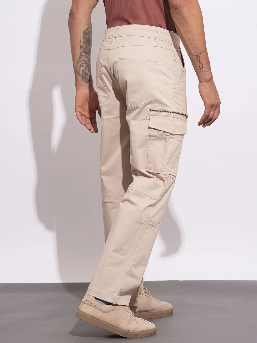 Sand Easy Fit Cargos for Men By Being Human Clothing - Image 3