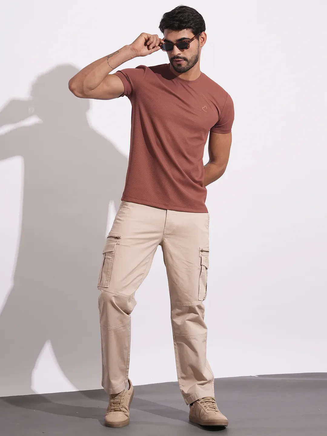 Sand Easy Fit Cargos for Men By Being Human Clothing - Image 4