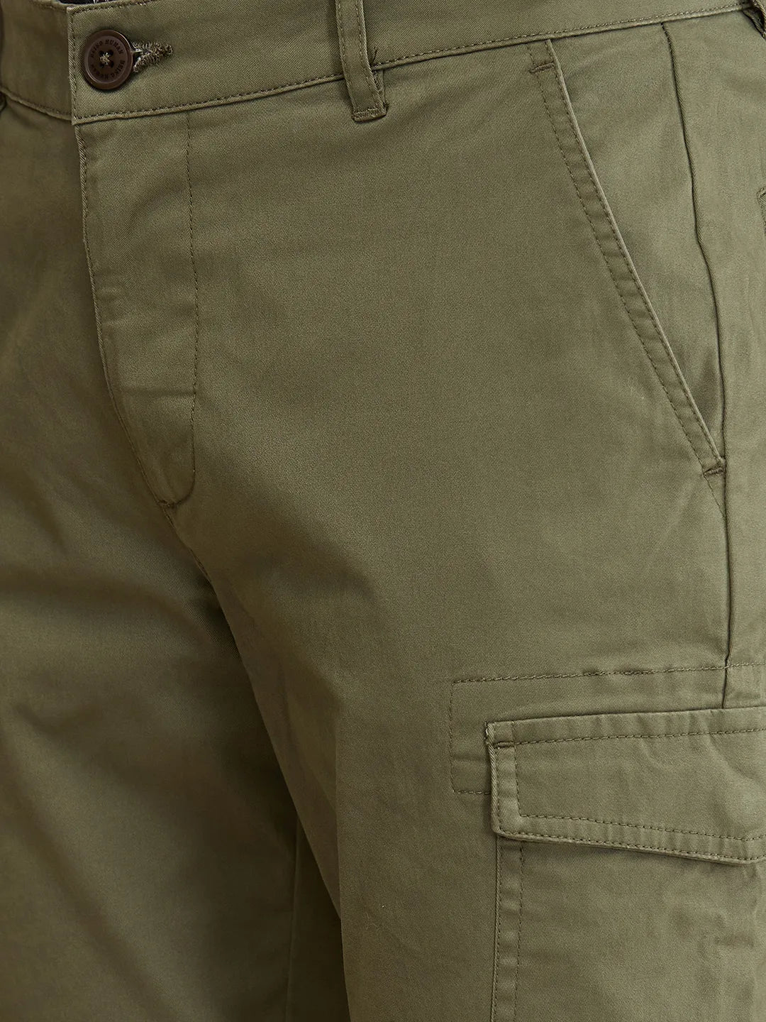 Olive Easy Fit Cargos for Men By Being Human Clothing - Image 5