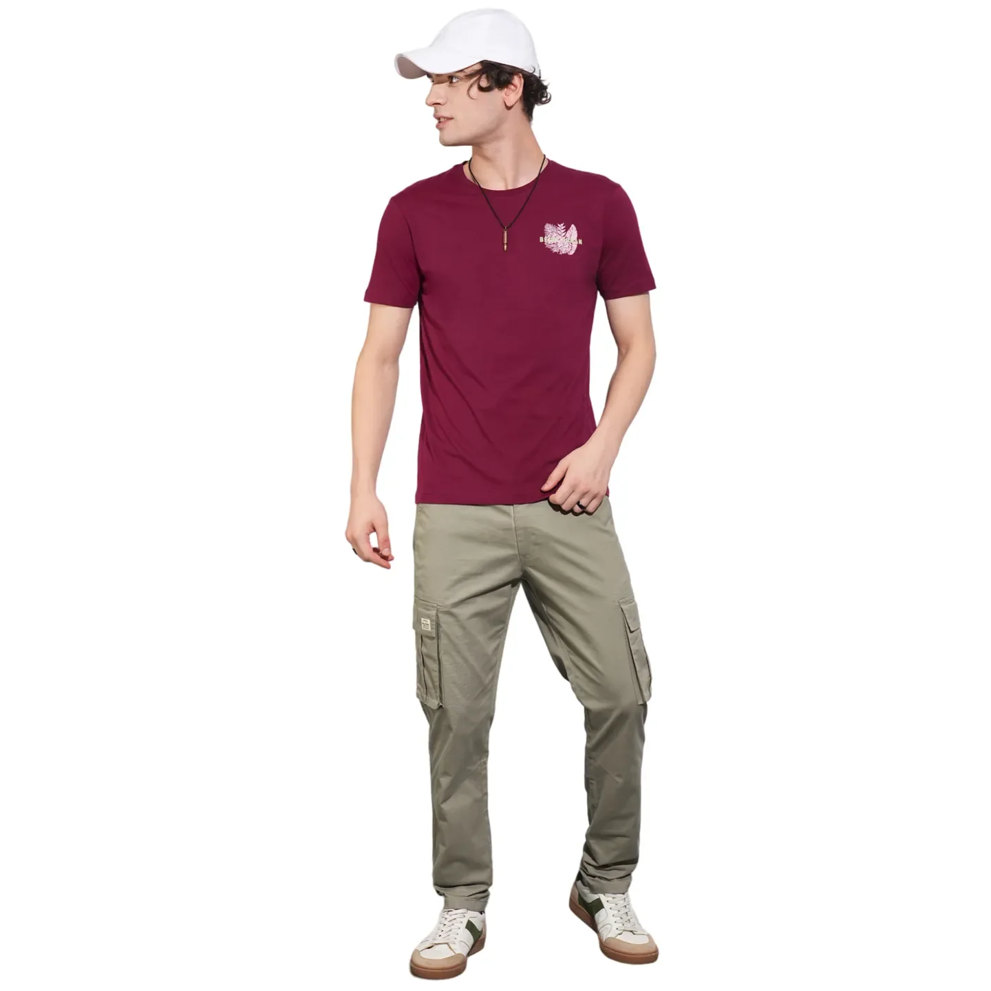 Grey Slim Fit Men's Cargos by Being Human Clothing - Image 4