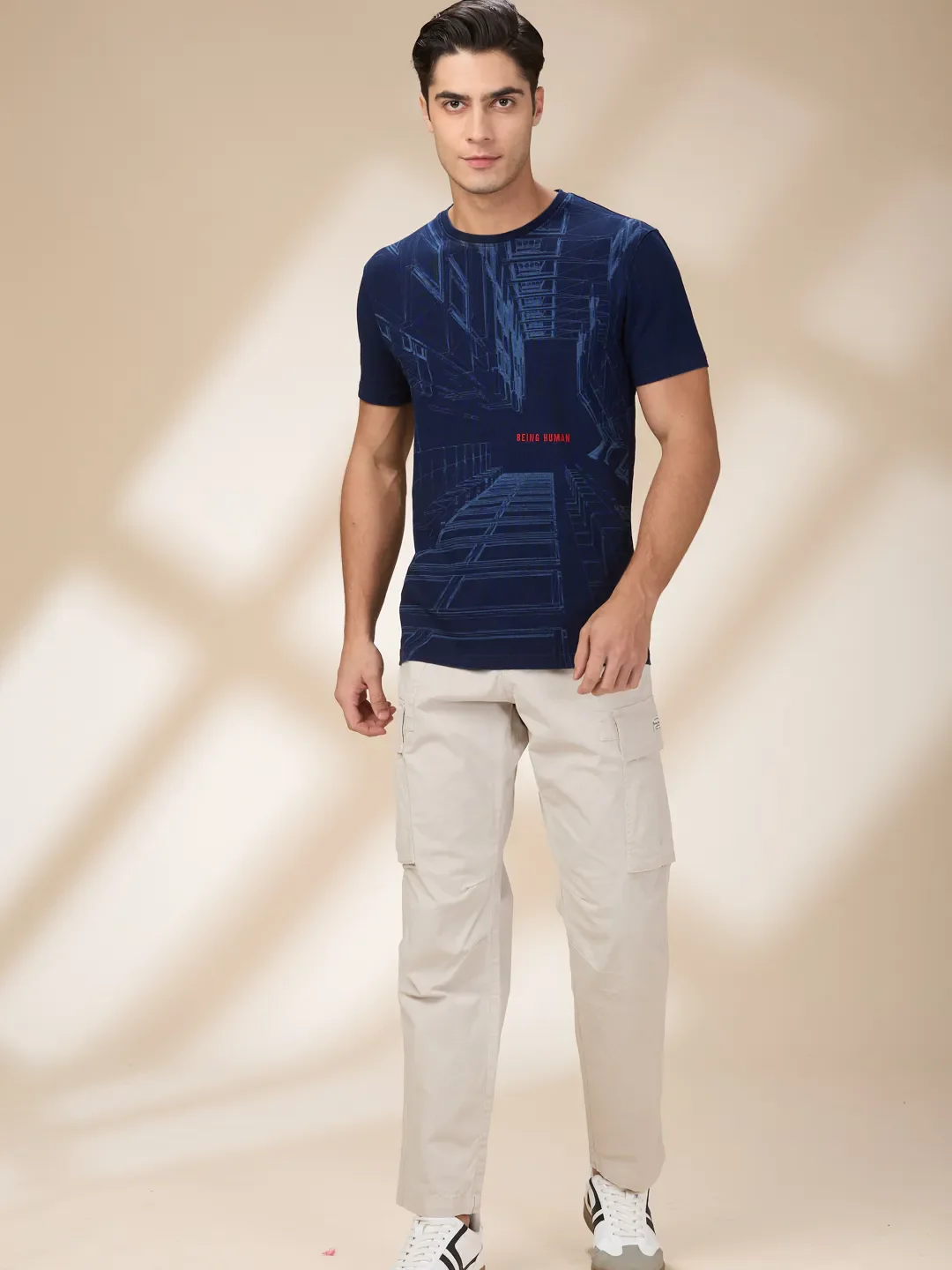 Stone Slim Fit Cargos for Men By Being Human Clothing - Image 2