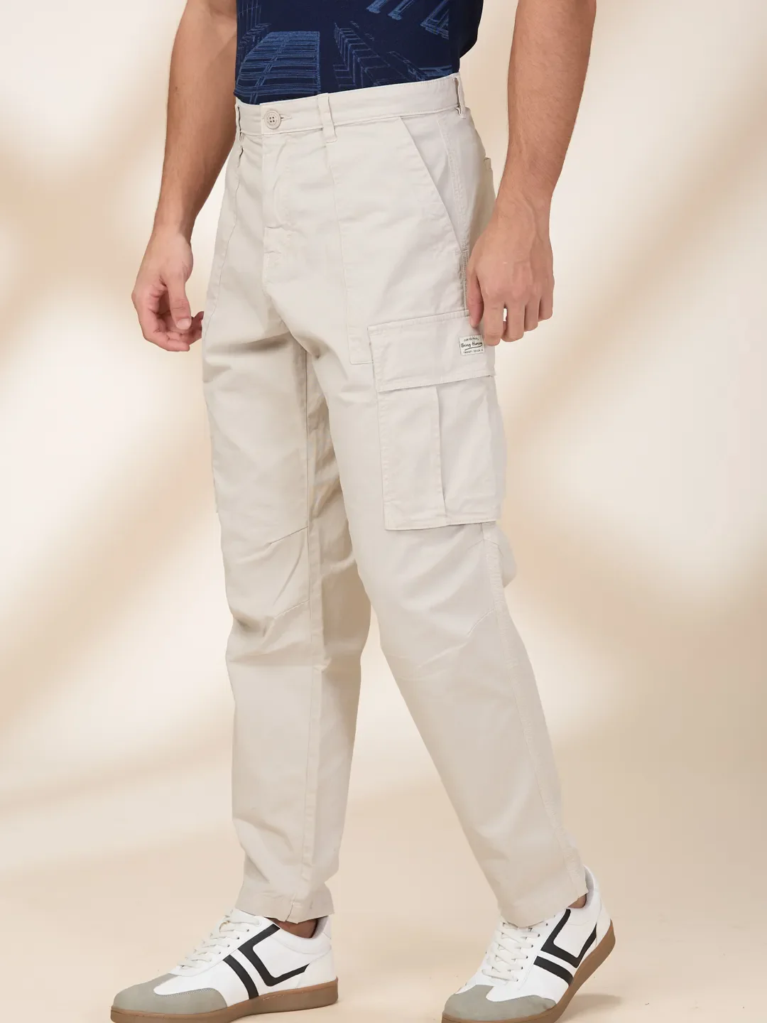 Stone Slim Fit Cargos for Men By Being Human Clothing - Image 4