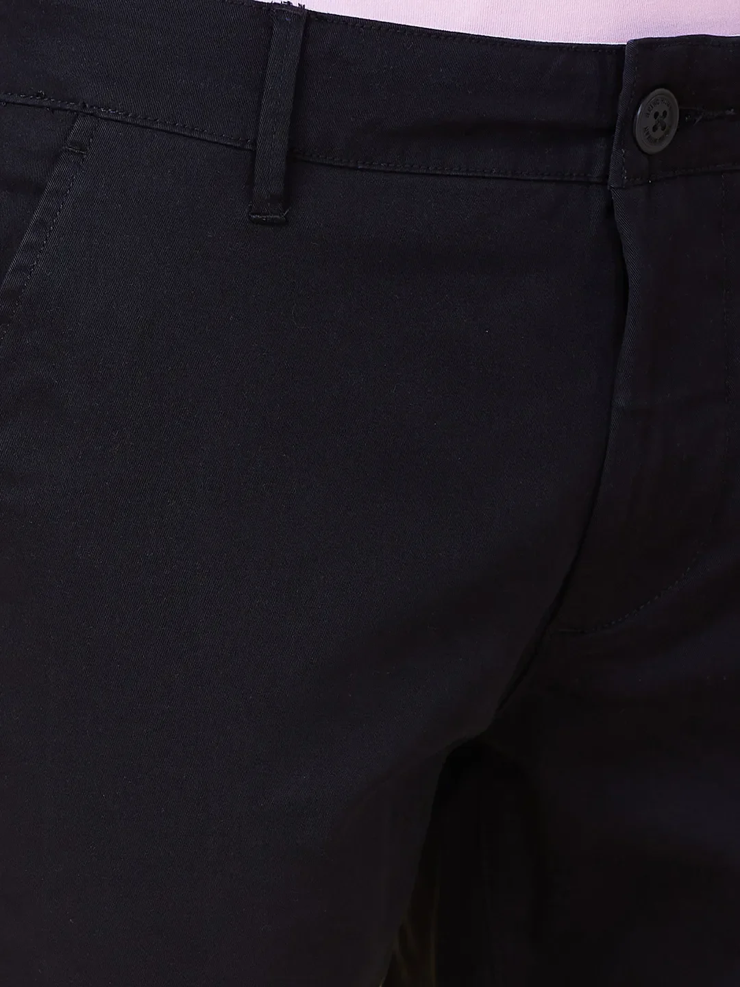 Black Slim Fit Men's Chinos by Being Human Clothing - Image 5