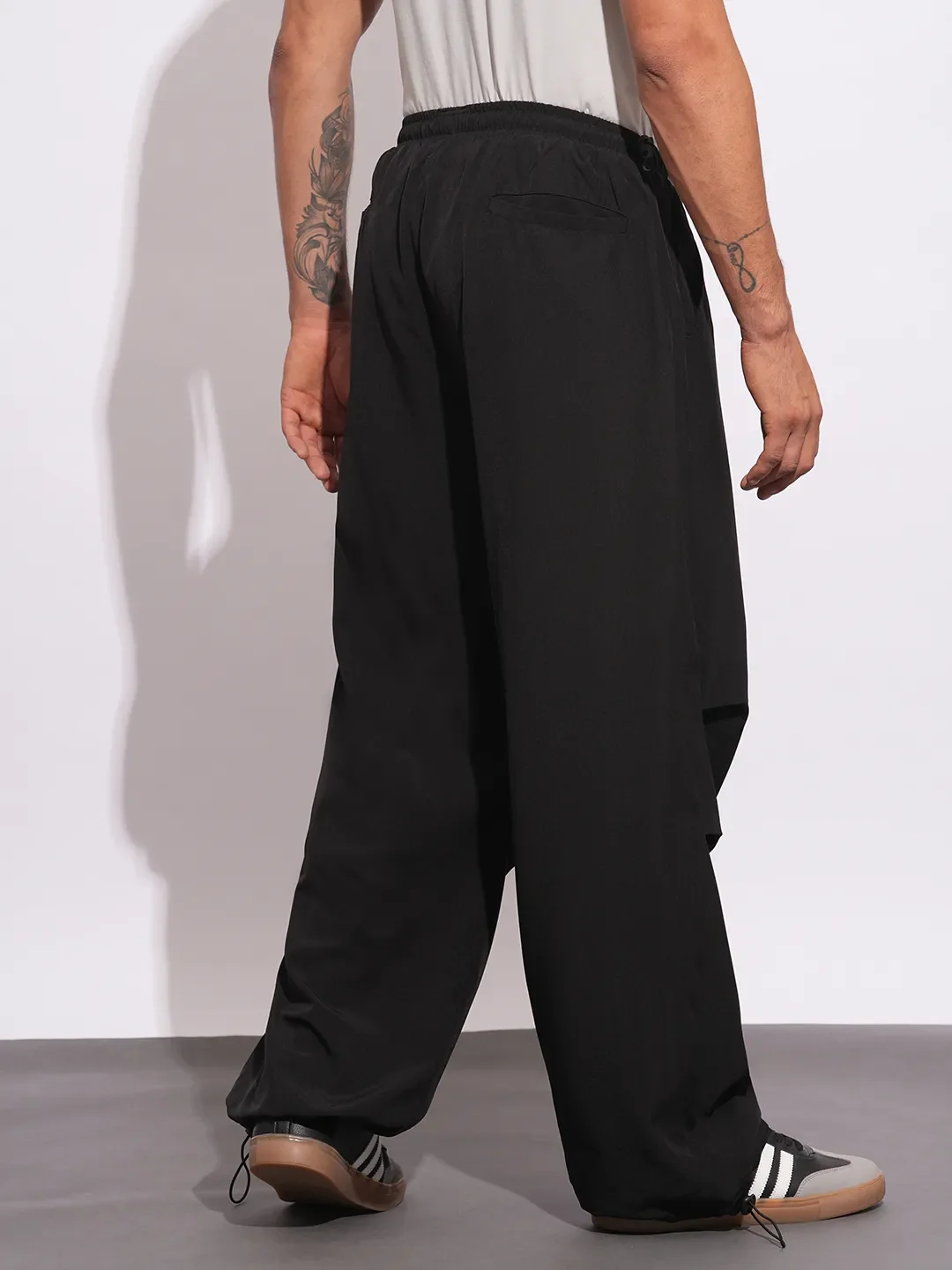 Black Easy Fit Chinos For Men By Being Human Clothing - Image 3