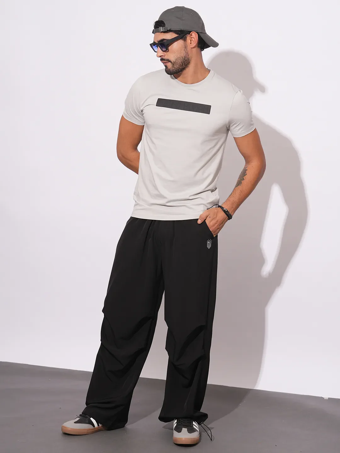 Black Easy Fit Chinos For Men By Being Human Clothing - Image 4