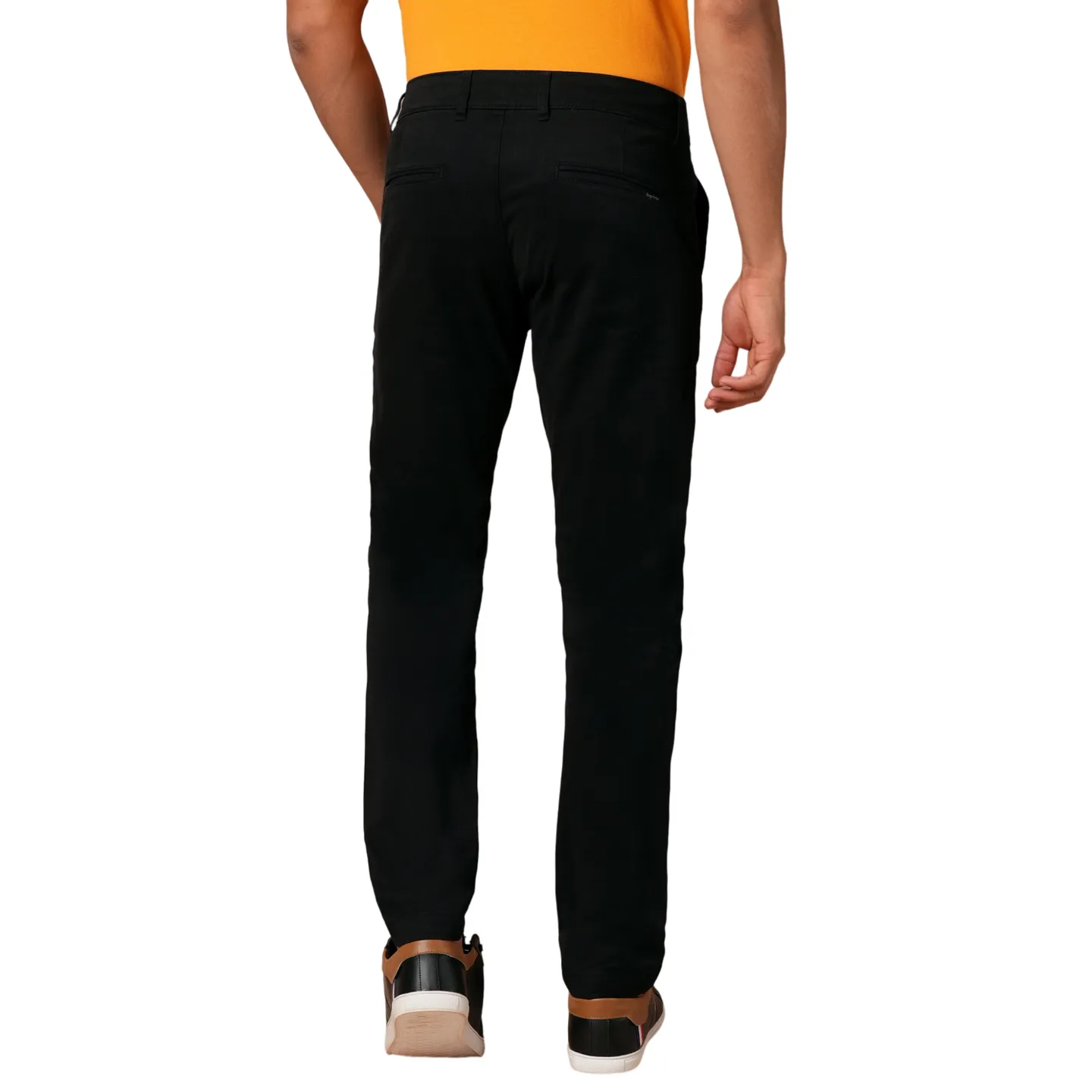 Black Slim Fit Chinos For Men By Being Human Clothing - Image 6