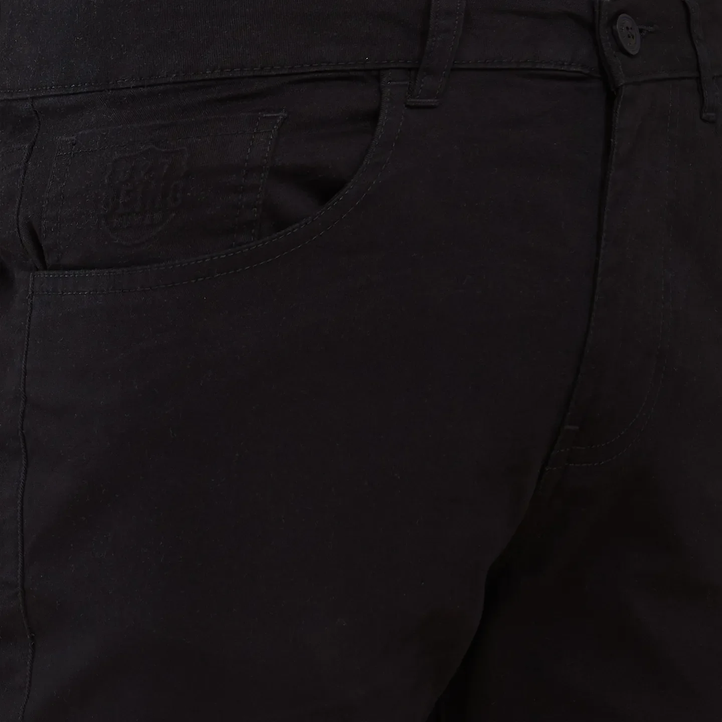 Black Cropped fit Men's Chinos by Being Human Clothing - Image 5