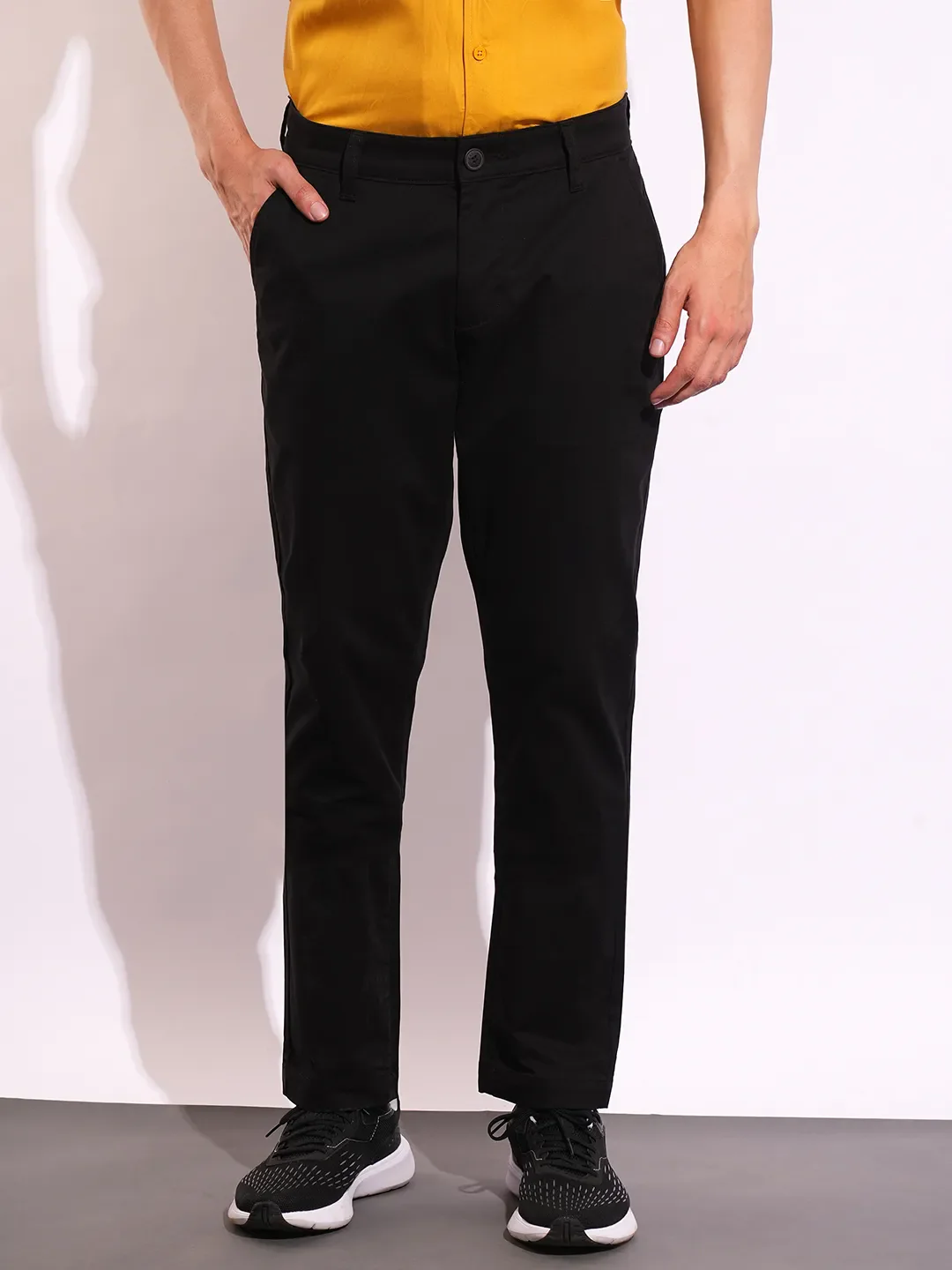 Black Slim Fit Men's Chinos by Being Human Clothing