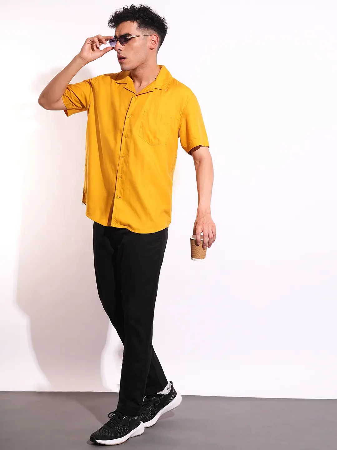Black Slim Fit Men's Chinos by Being Human Clothing - Image 4