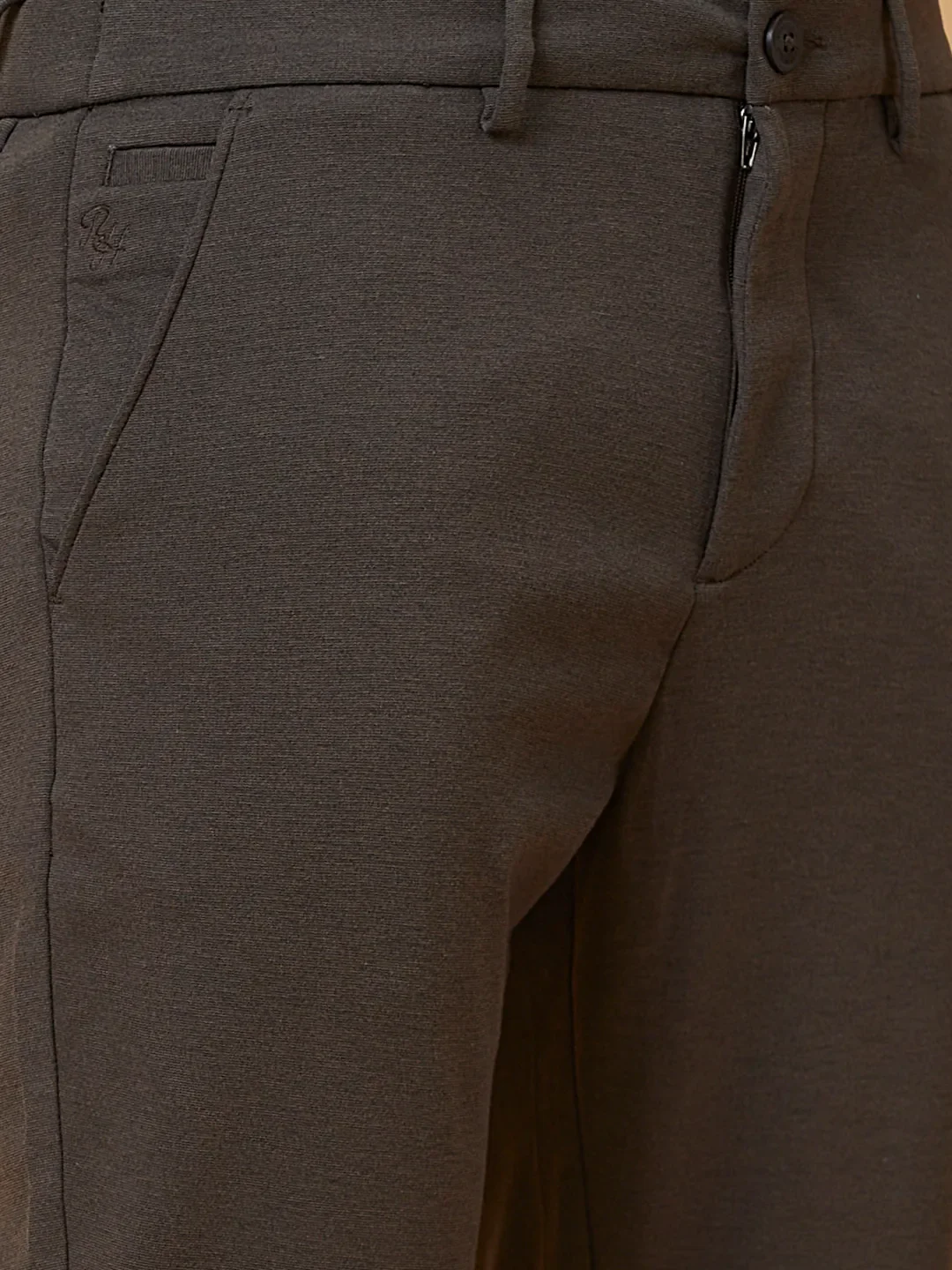 Brown Cropped fit Men's Chinos by Being Human Clothing - Image 5