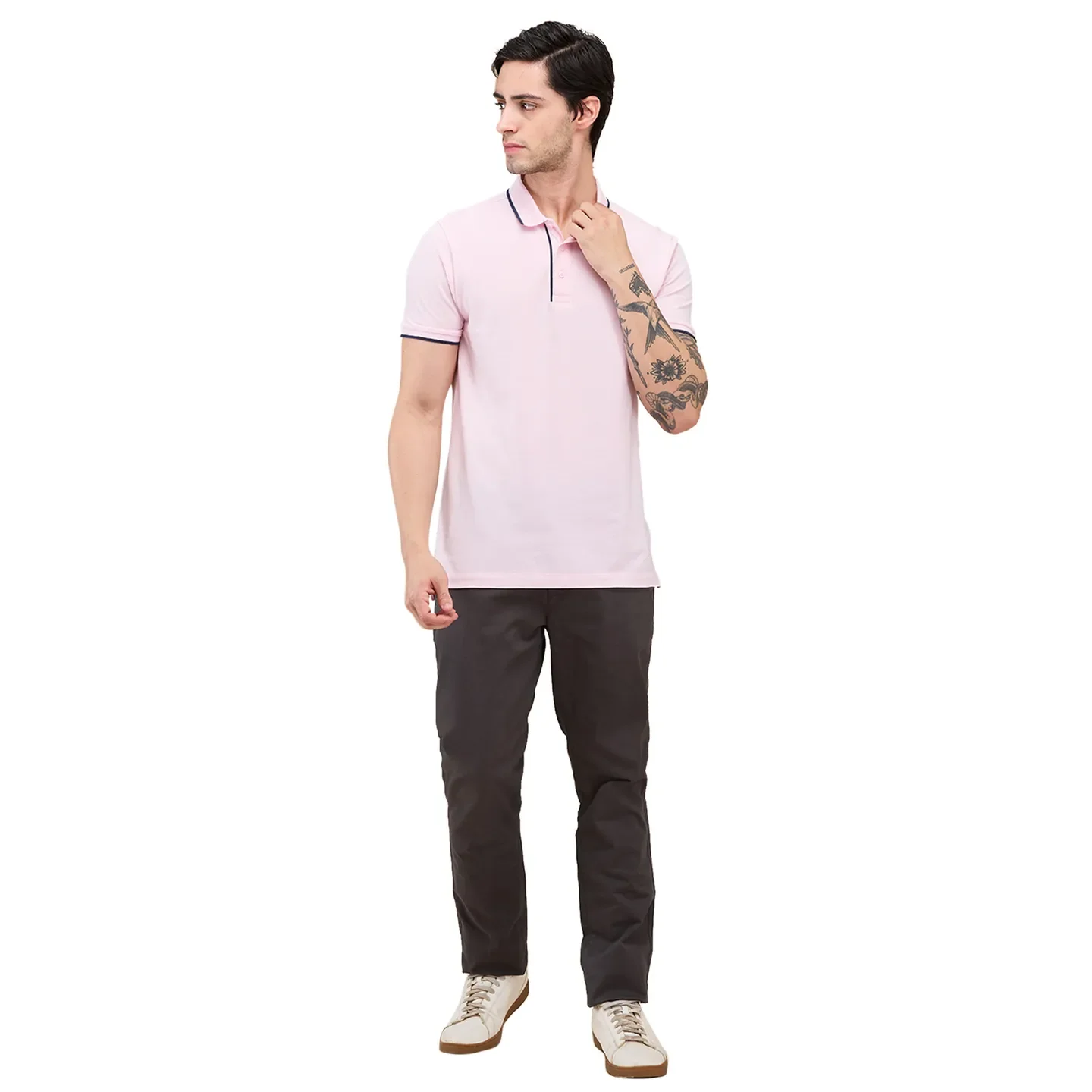 Grey Slim Fit Men's Chinos by Being Human Clothing - Image 2