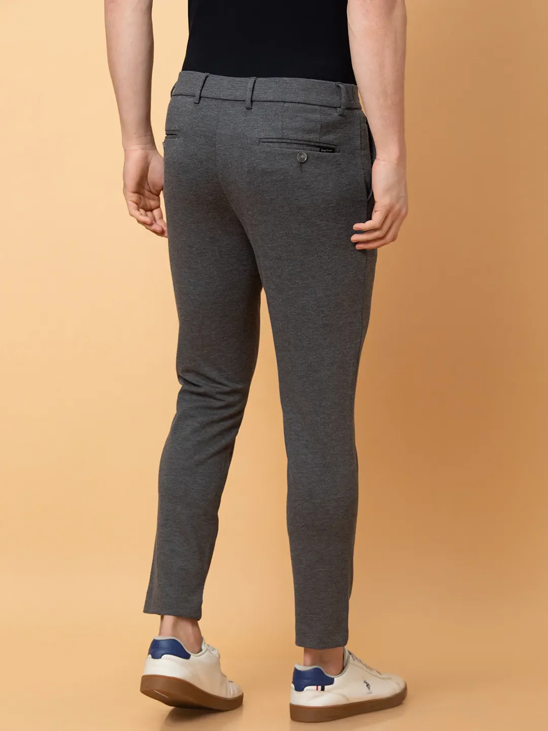Grey Cropped fit Men's Chinos by Being Human Clothing - Image 3