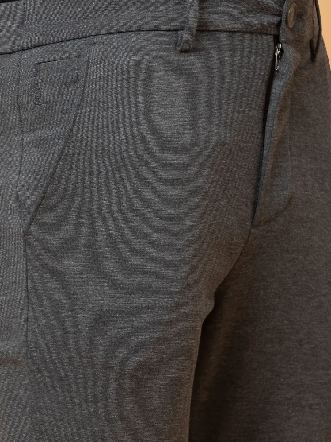 Grey Cropped fit Men's Chinos by Being Human Clothing - Image 5