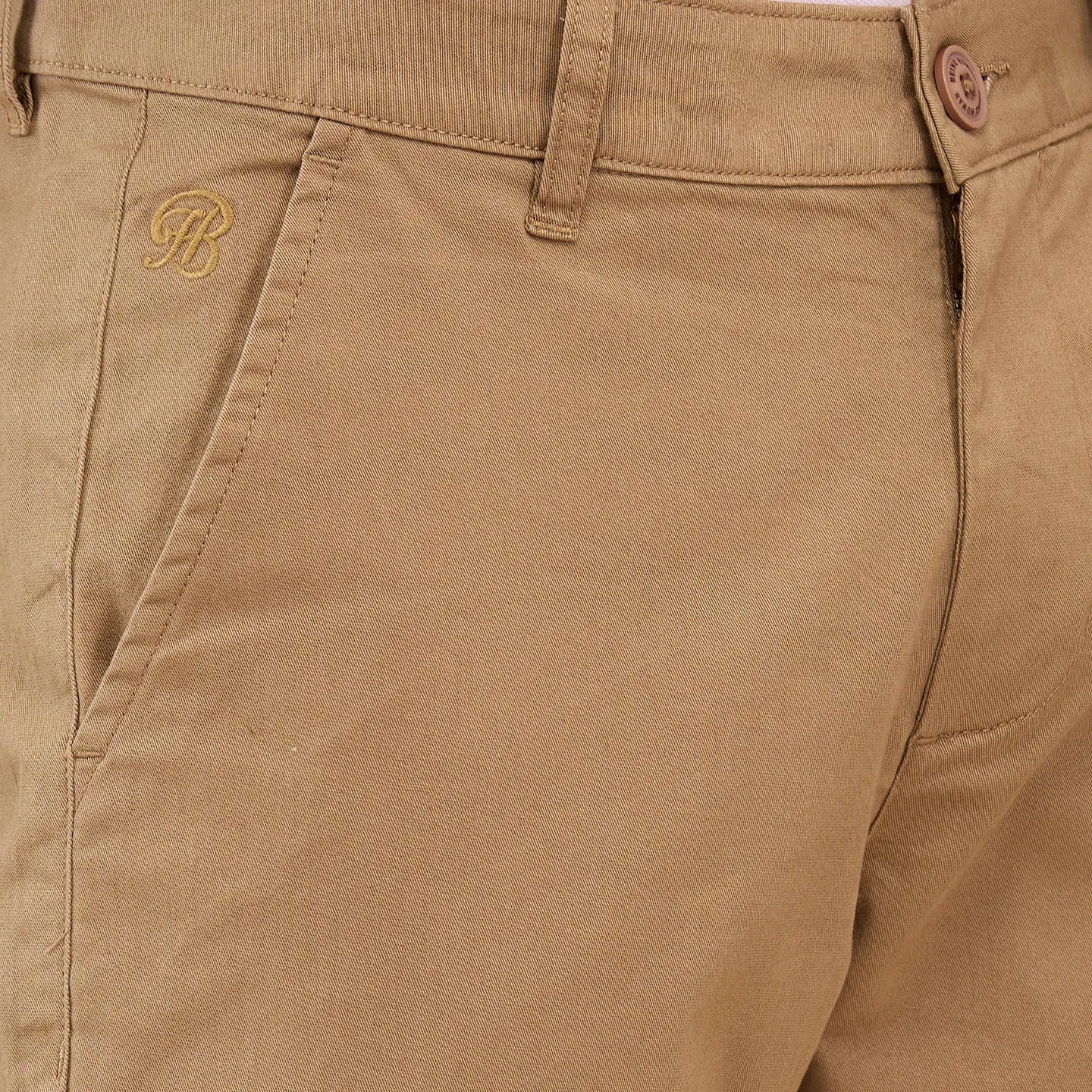 Khaki Slim Fit Chinos For Men By Being Human Clothing - Image 5