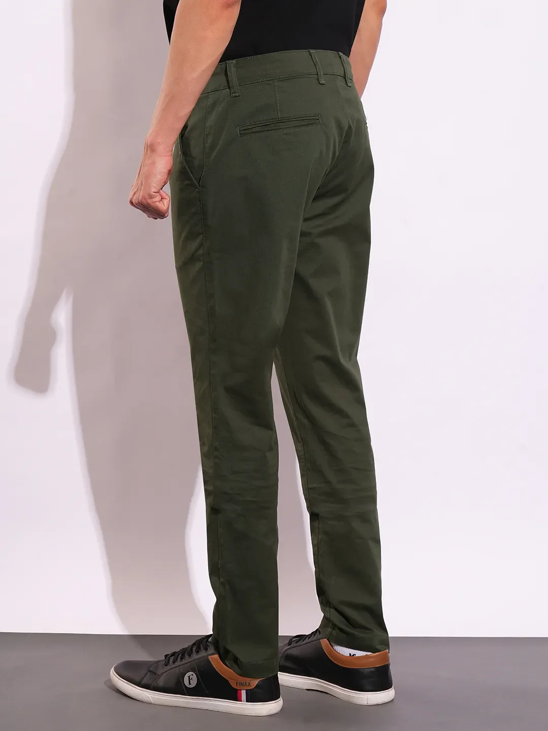 Grey Slim Fit Men's Chinos by Being Human Clothing - Image 3
