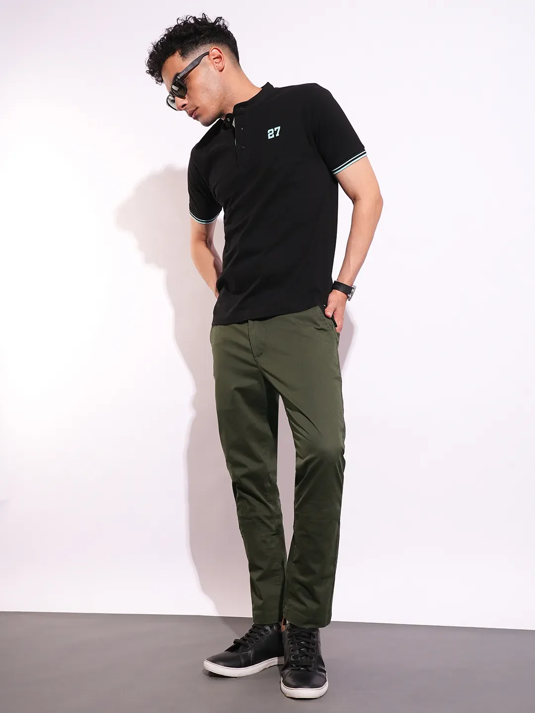 Grey Slim Fit Men's Chinos by Being Human Clothing - Image 4