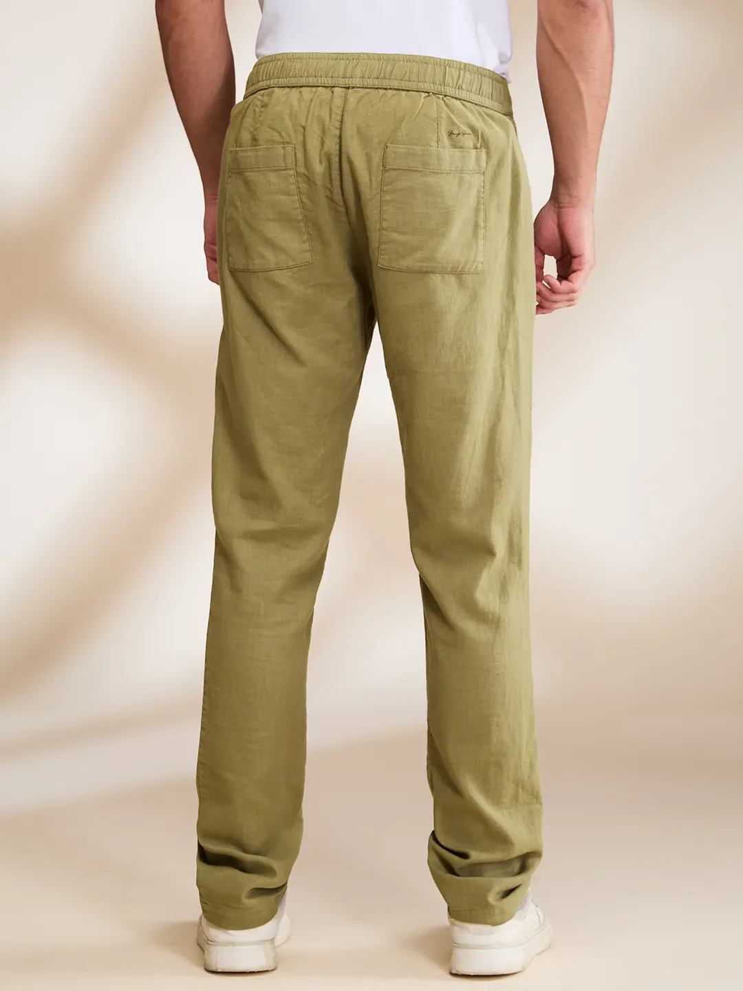 Olive Regular Fit Cargo For Men By Being Human Clothing - Image 3