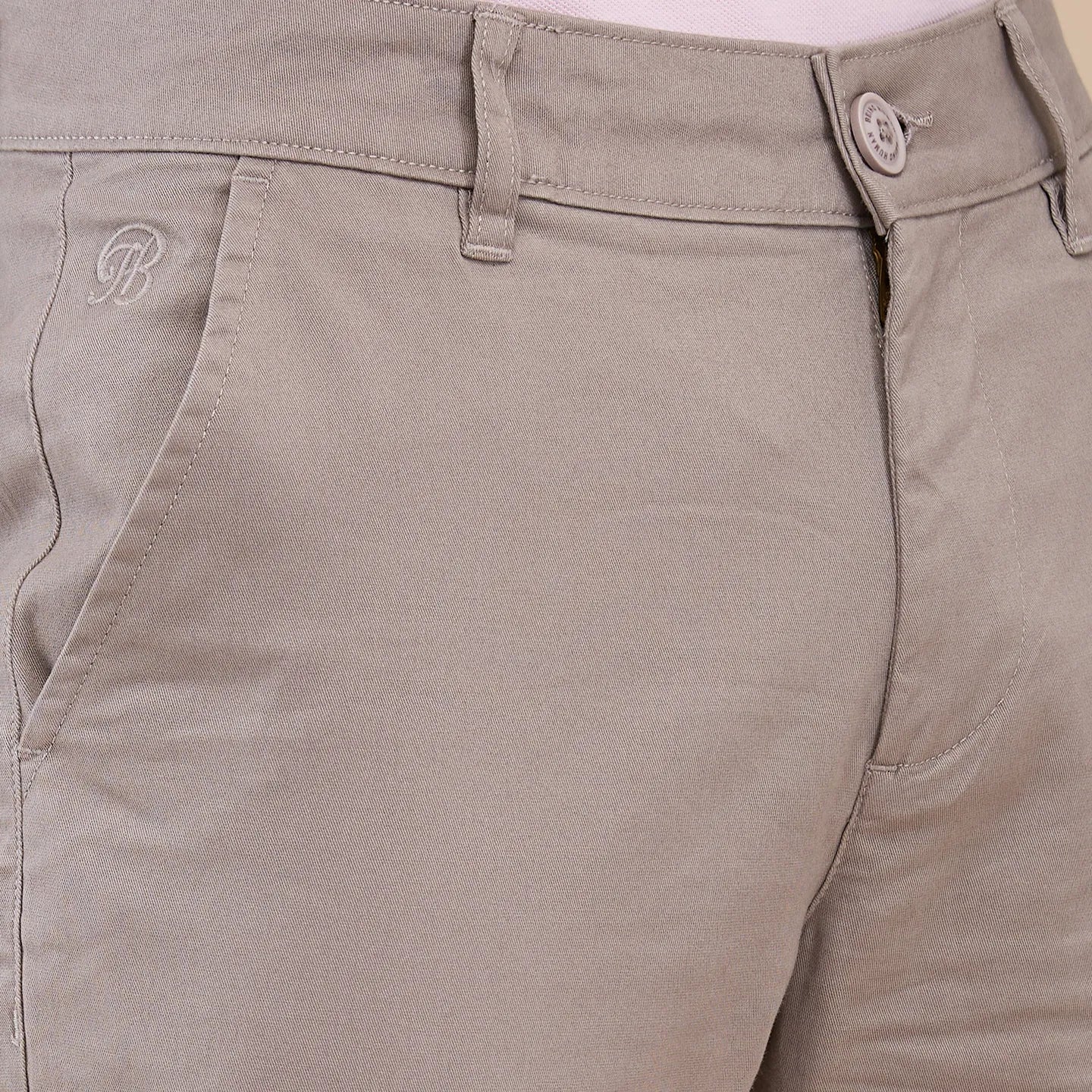 Grey Slim Fit Men's Chinos by Being Human Clothing - Image 5
