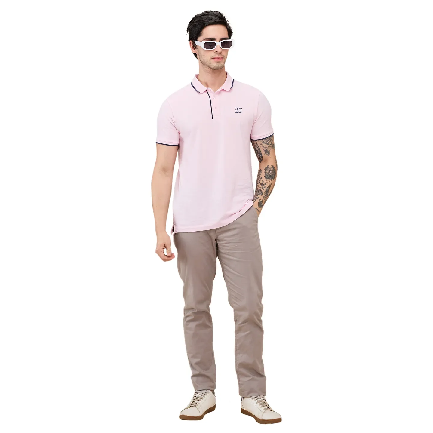 Grey Slim Fit Men's Chinos by Being Human Clothing - Image 6