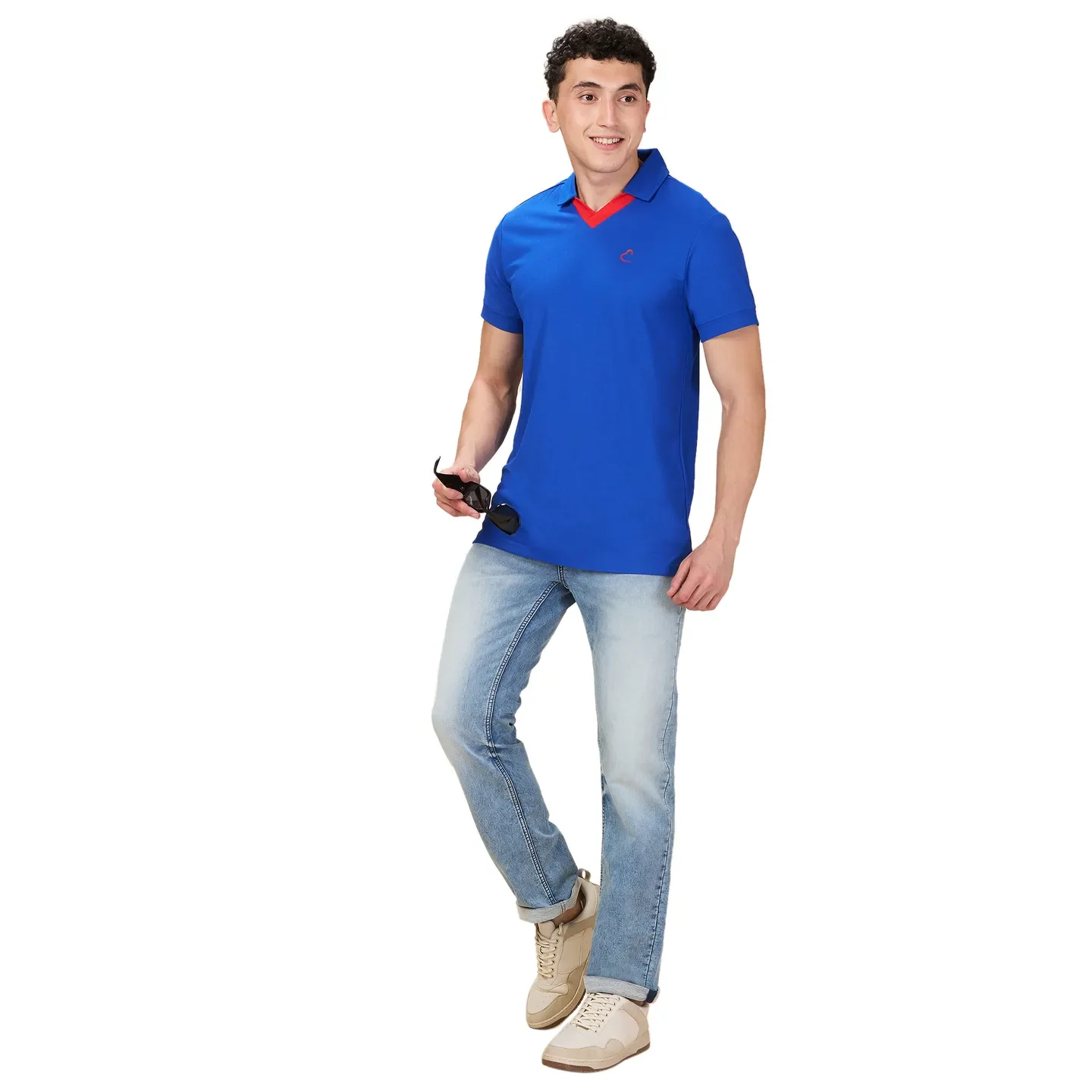 Blue Straight Fit Denims For Men By Being Human Clothing - Image 6
