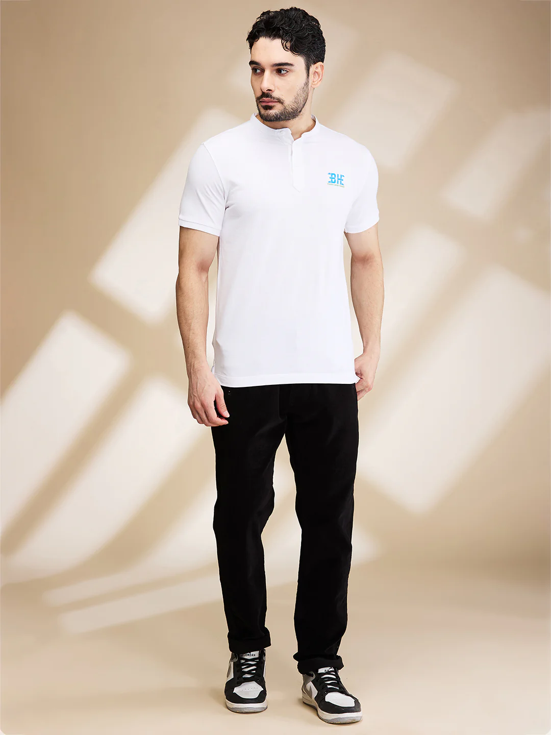 Black Slim Fit Denims For Men By Being Human Clothing - Image 2