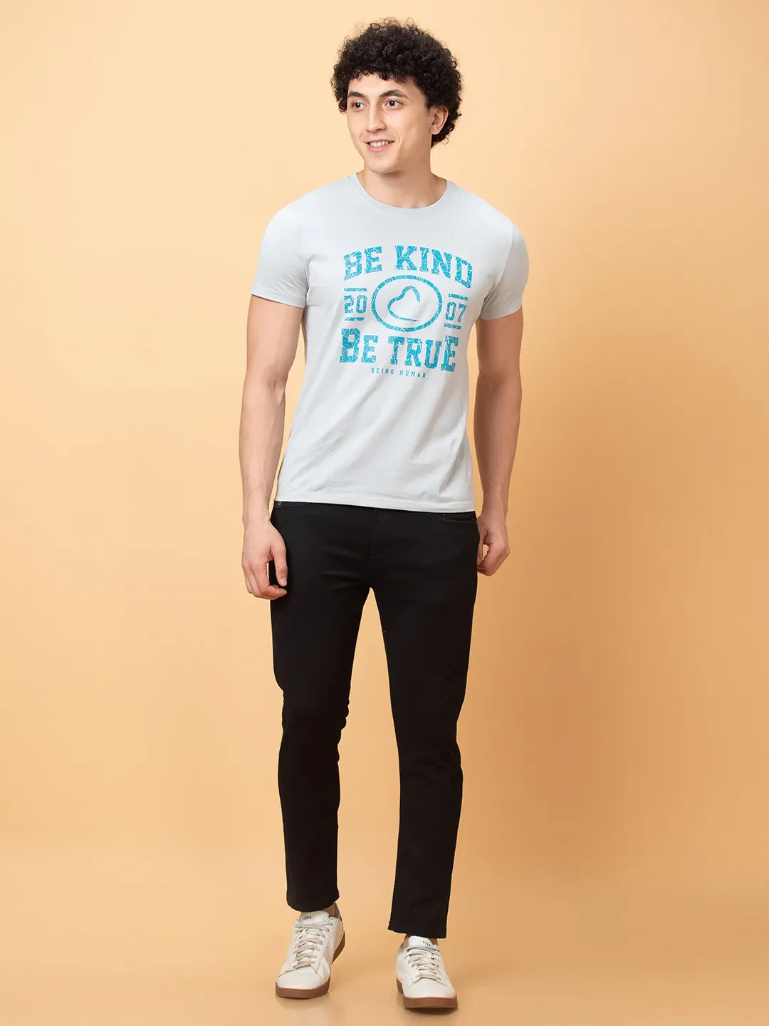 Black Cropped fit Men's Denims by Being Human Clothing - Image 2