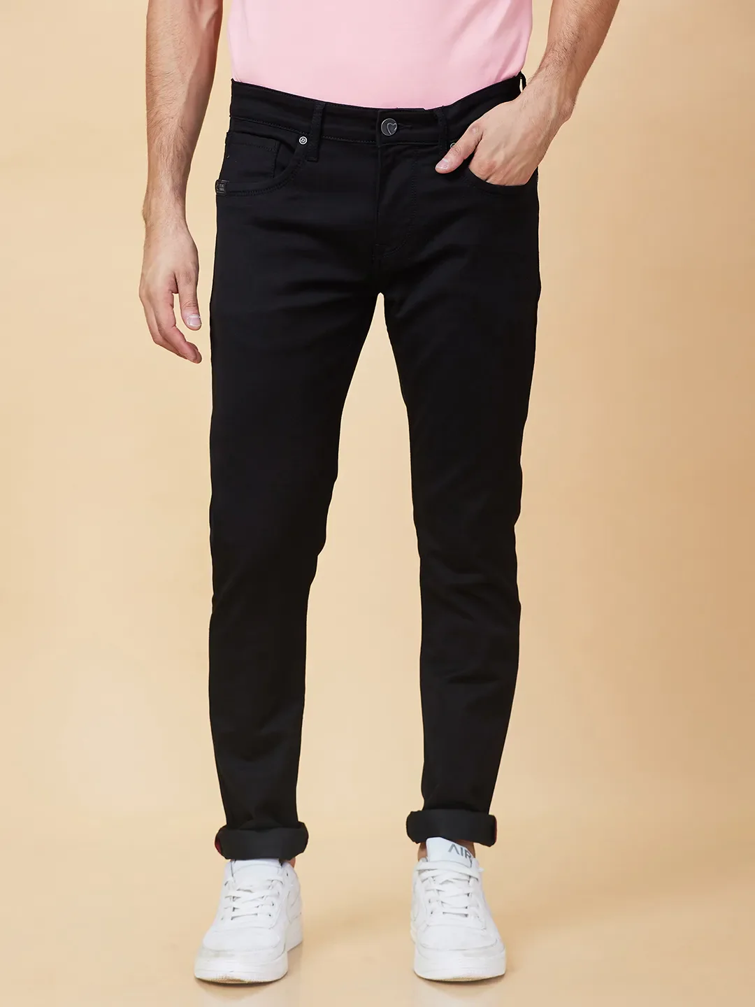 Black Skinny fit Men's Denims by Being Human Clothing