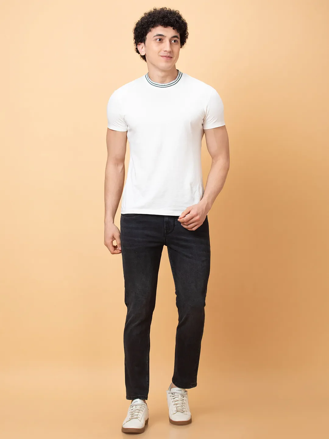 Black Cropped fit Men's Denims by Being Human Clothing - Image 2