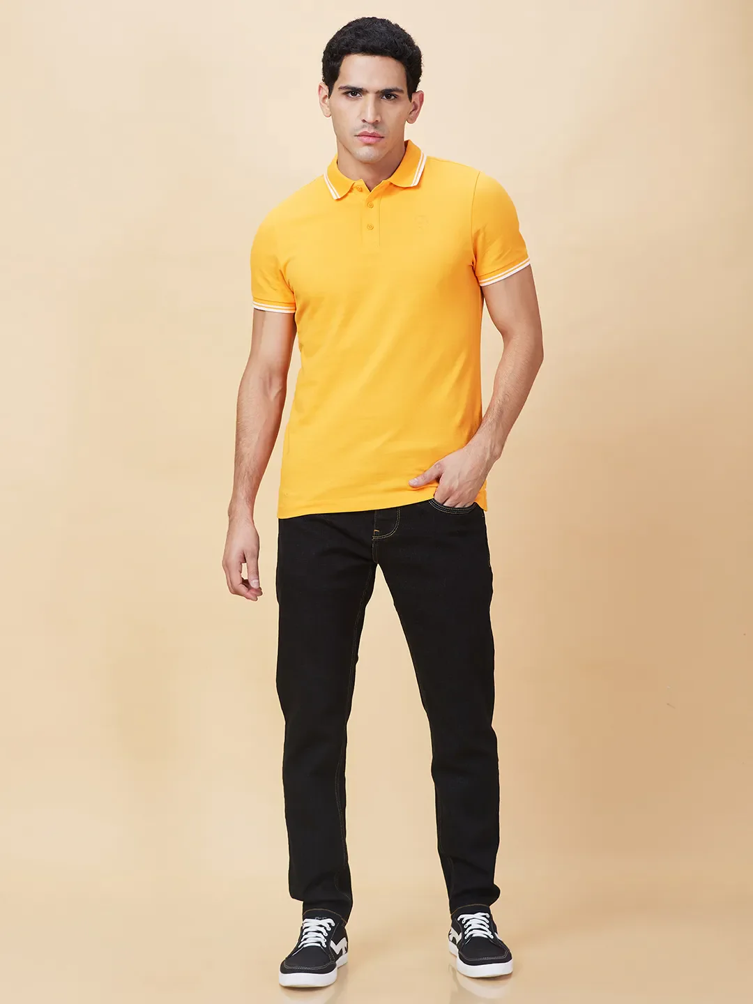 Black Cropped fit Men's Denims by Being Human Clothing - Image 2