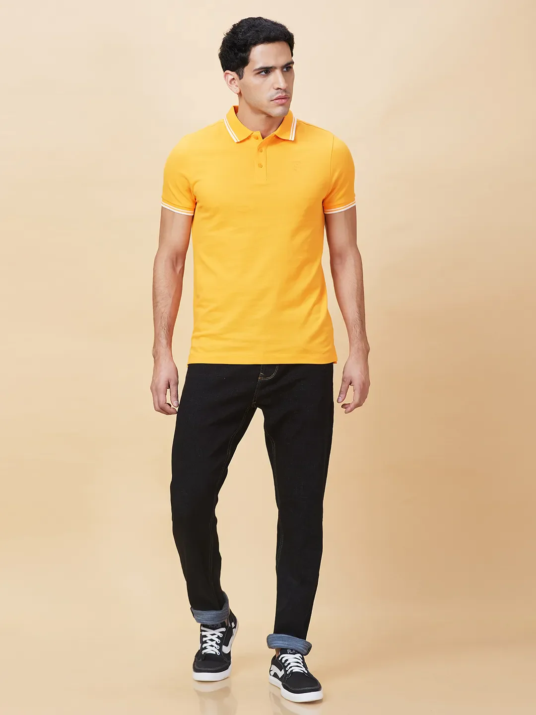Black Slim Fit Men's Denims by Being Human Clothing - Image 2
