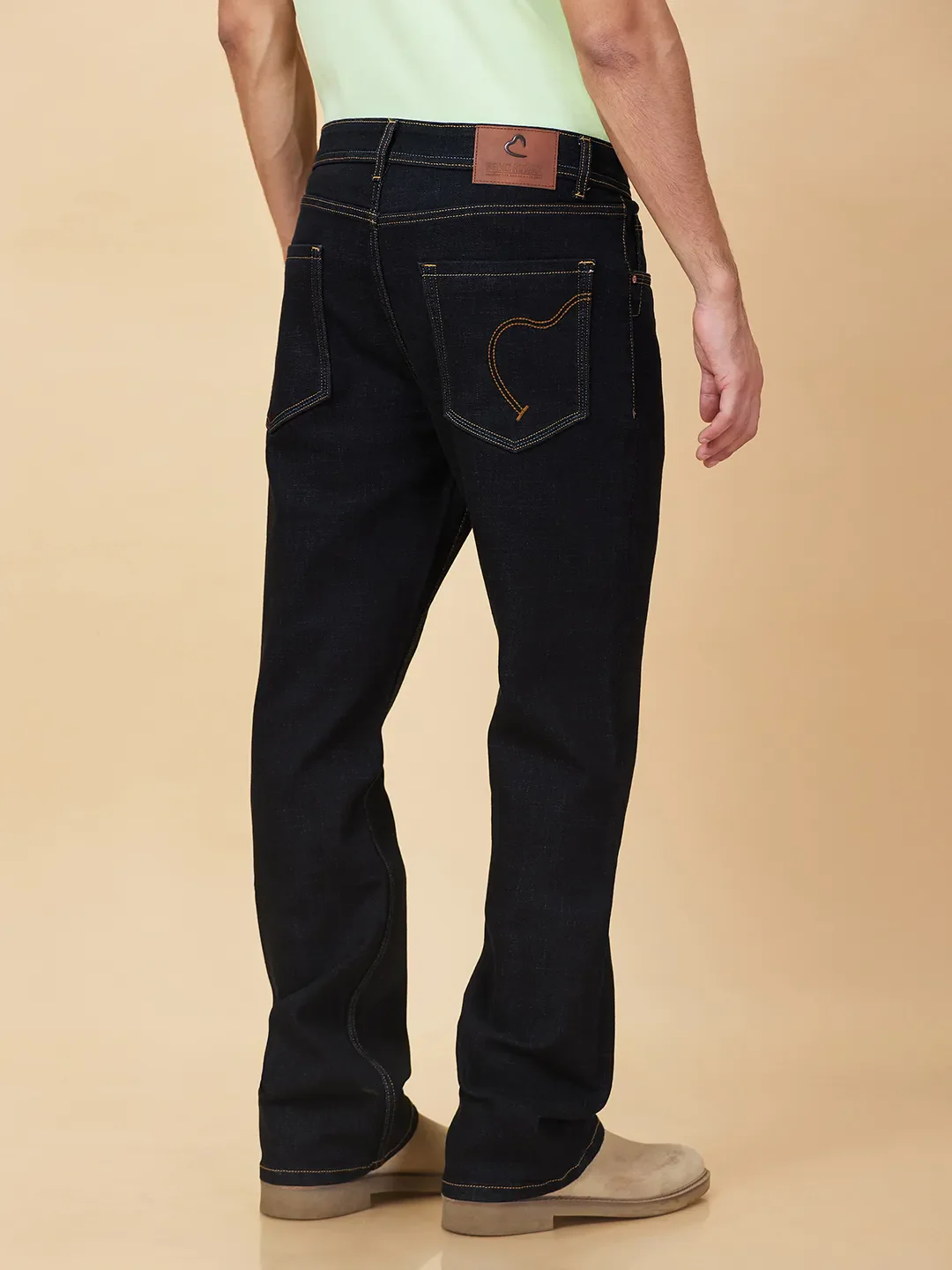 Black Boot Cut Fit Men's Denims by Being Human Clothing - Image 3