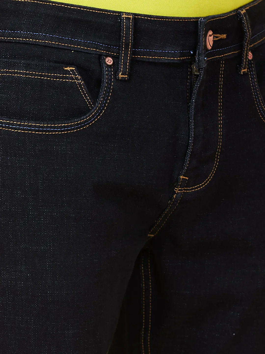 Black Straight Fit Men's Denims by Being Human Clothing - Image 5