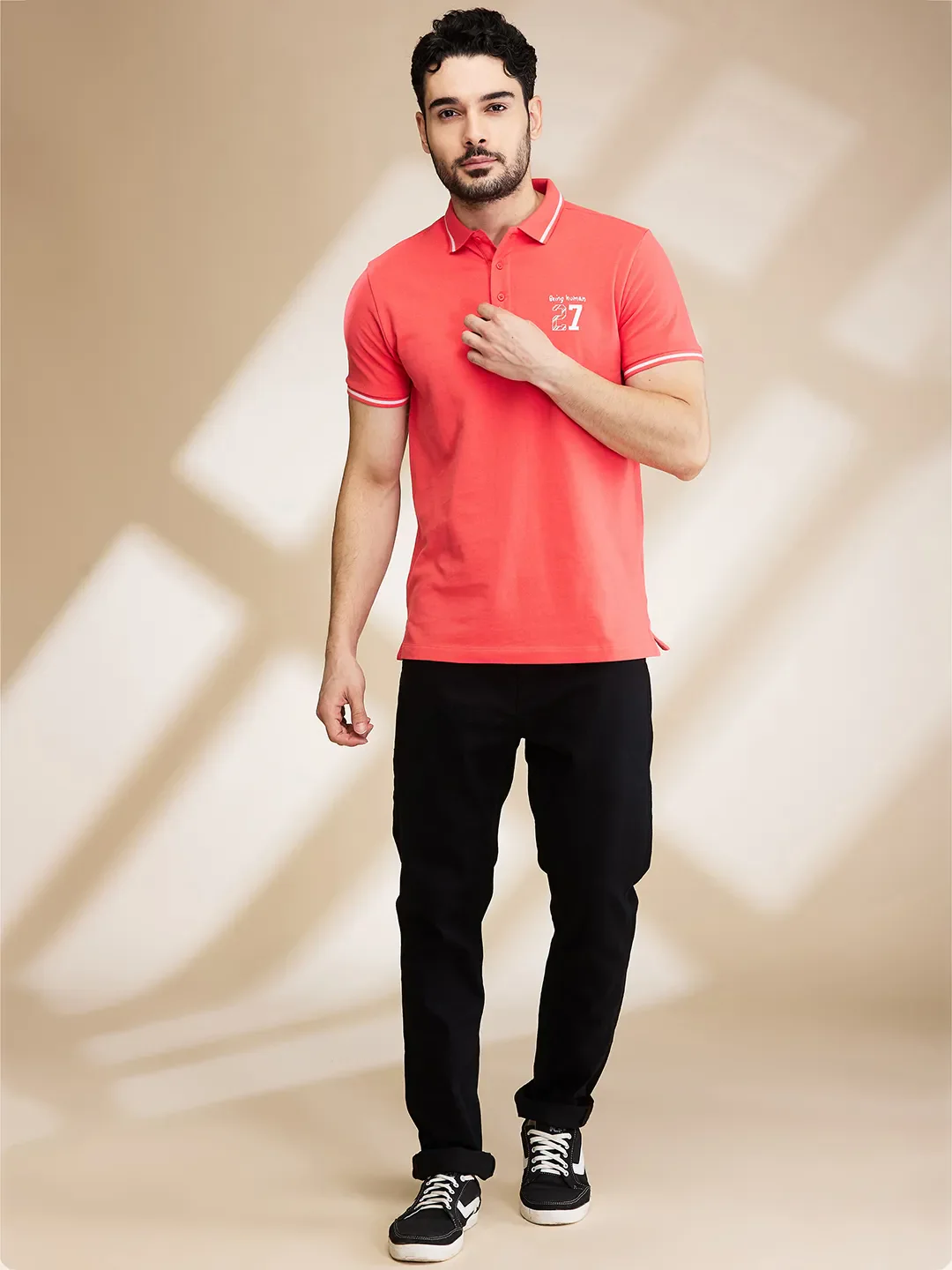 Black Skinny fit Men's Denims by Being Human Clothing - Image 2