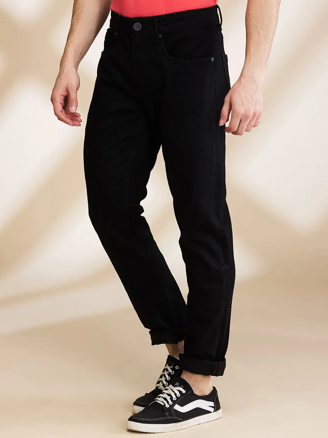Black Skinny fit Men's Denims by Being Human Clothing - Image 4