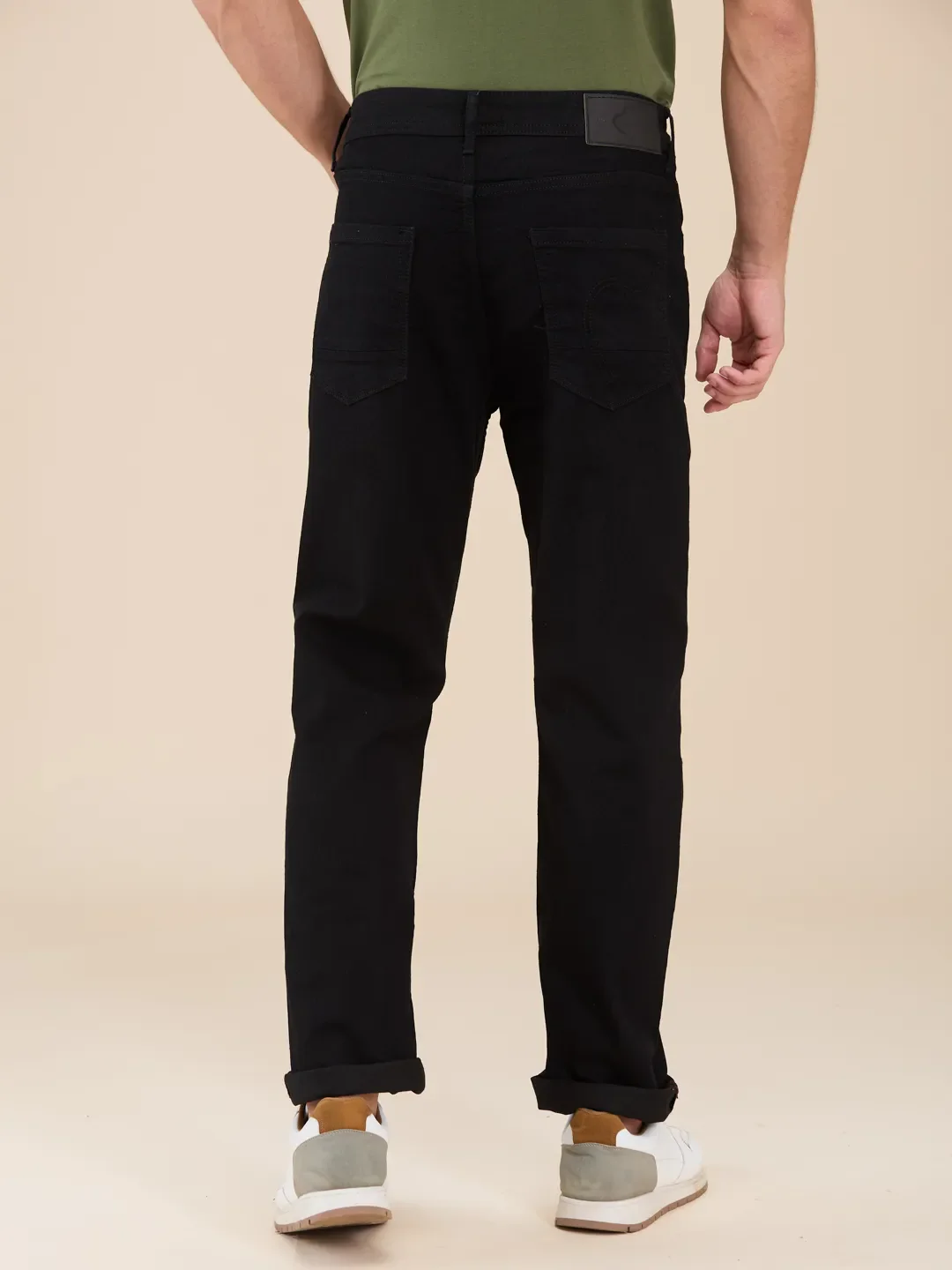 Black Boot Cut Fit Men's Denims by Being Human Clothing - Image 3
