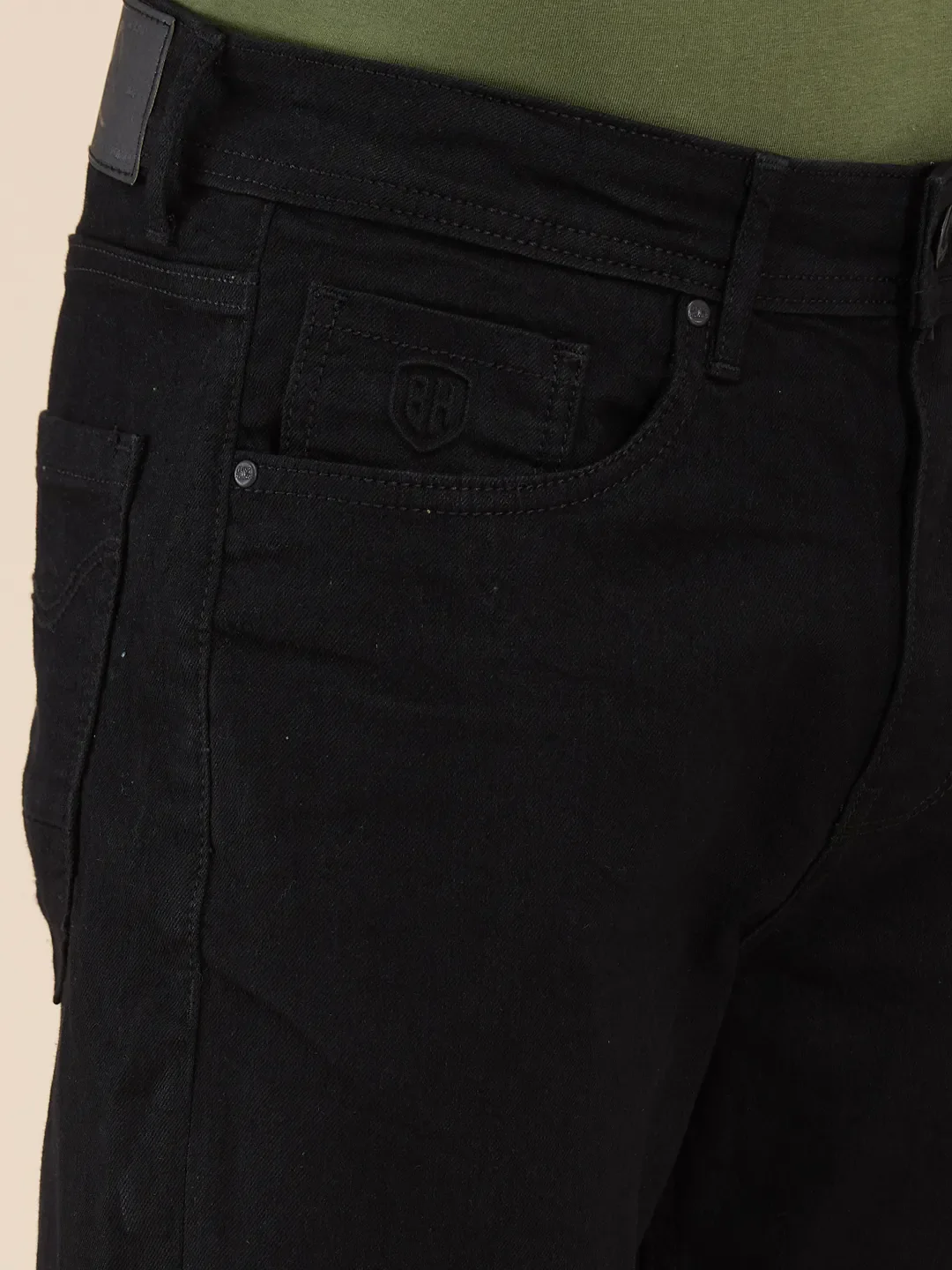 Black Boot Cut Fit Men's Denims by Being Human Clothing - Image 5
