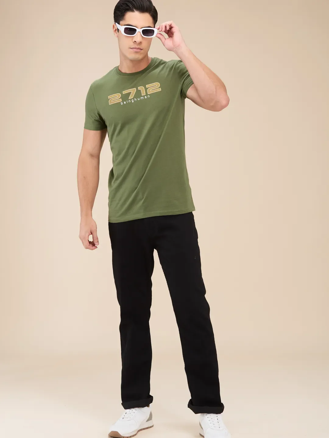 Black Boot Cut Fit Men's Denims by Being Human Clothing - Image 6