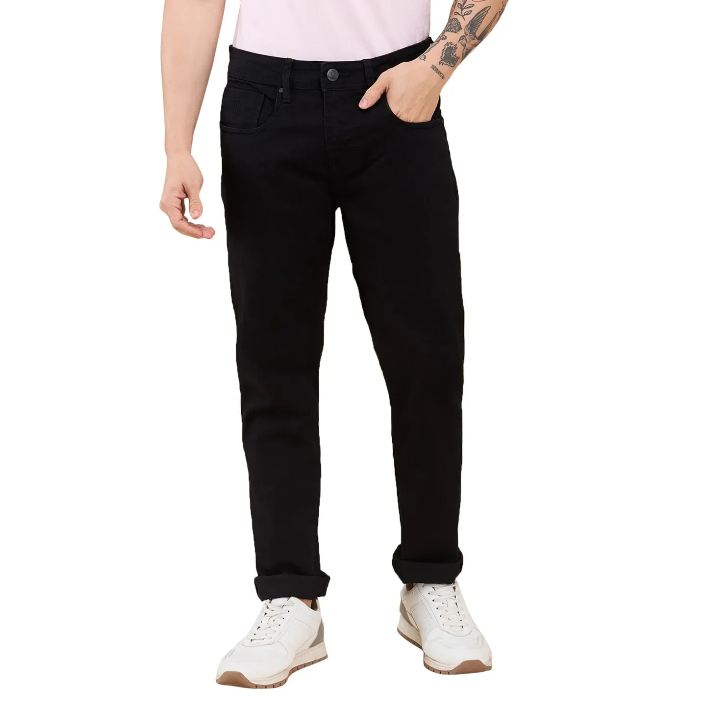 Black Slim Fit Men's Denims by Being Human Clothing