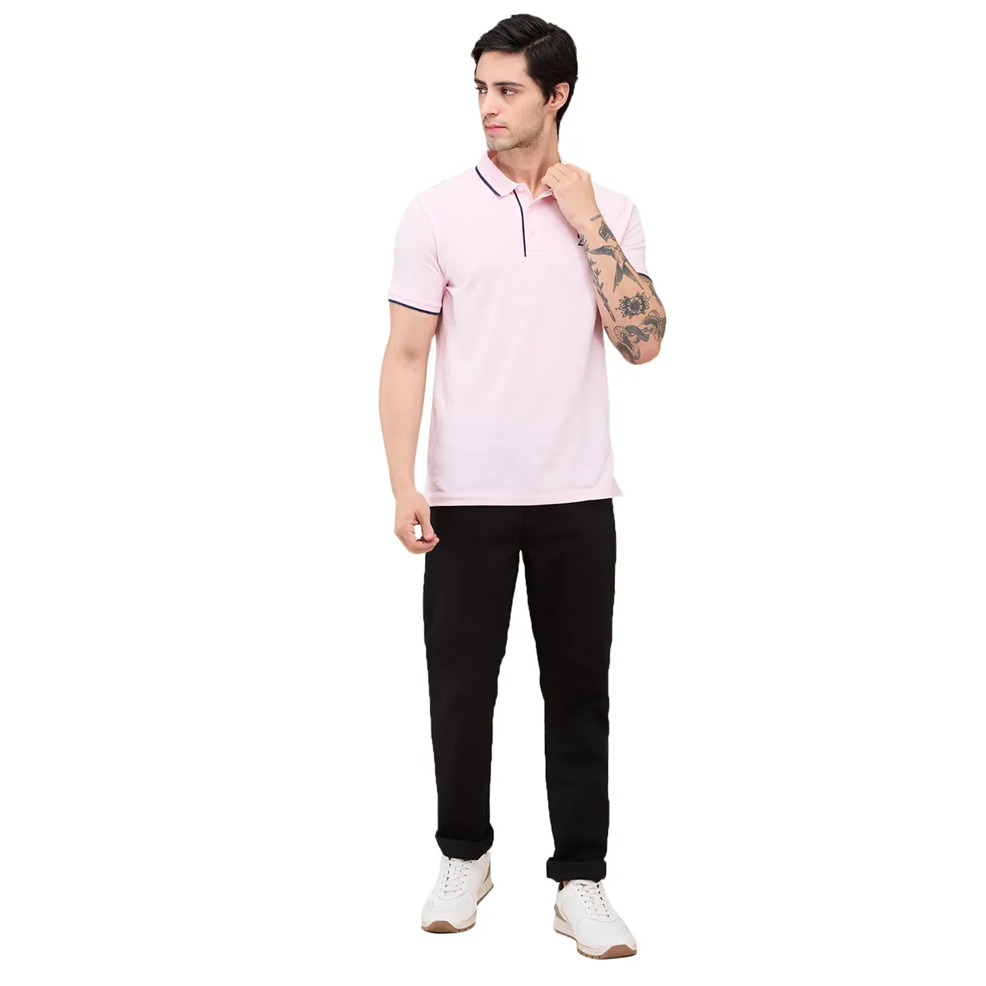 Black Slim Fit Men's Denims by Being Human Clothing - Image 2