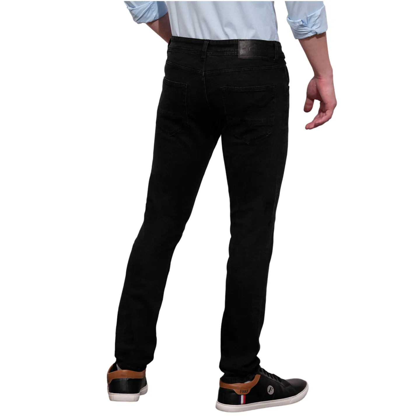 Black Slim Fit Men's Denims by Being Human Clothing - Image 3